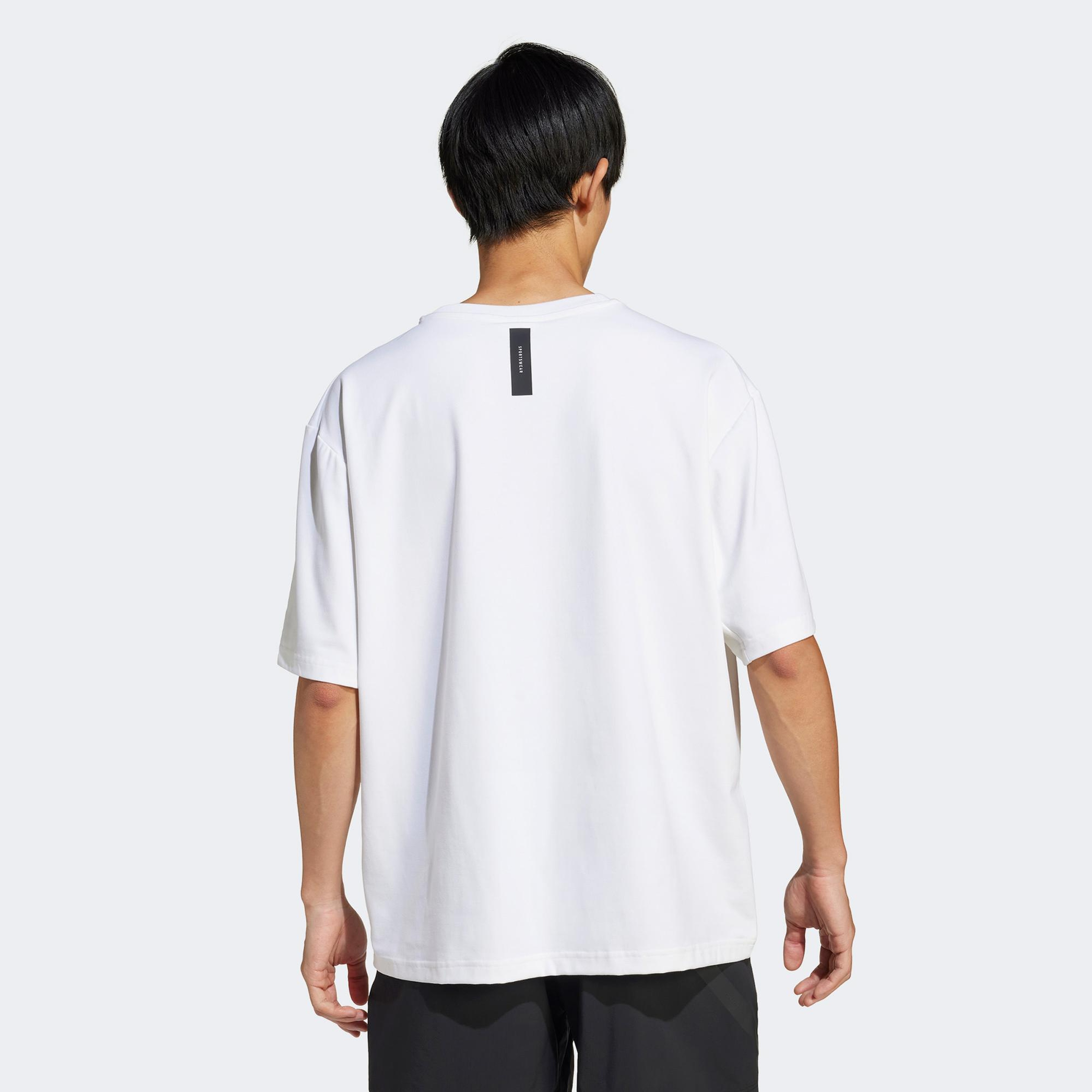 adidas Z.N.E. Full-Zip Kapüşonlu Erkek Beyaz T-Shirt