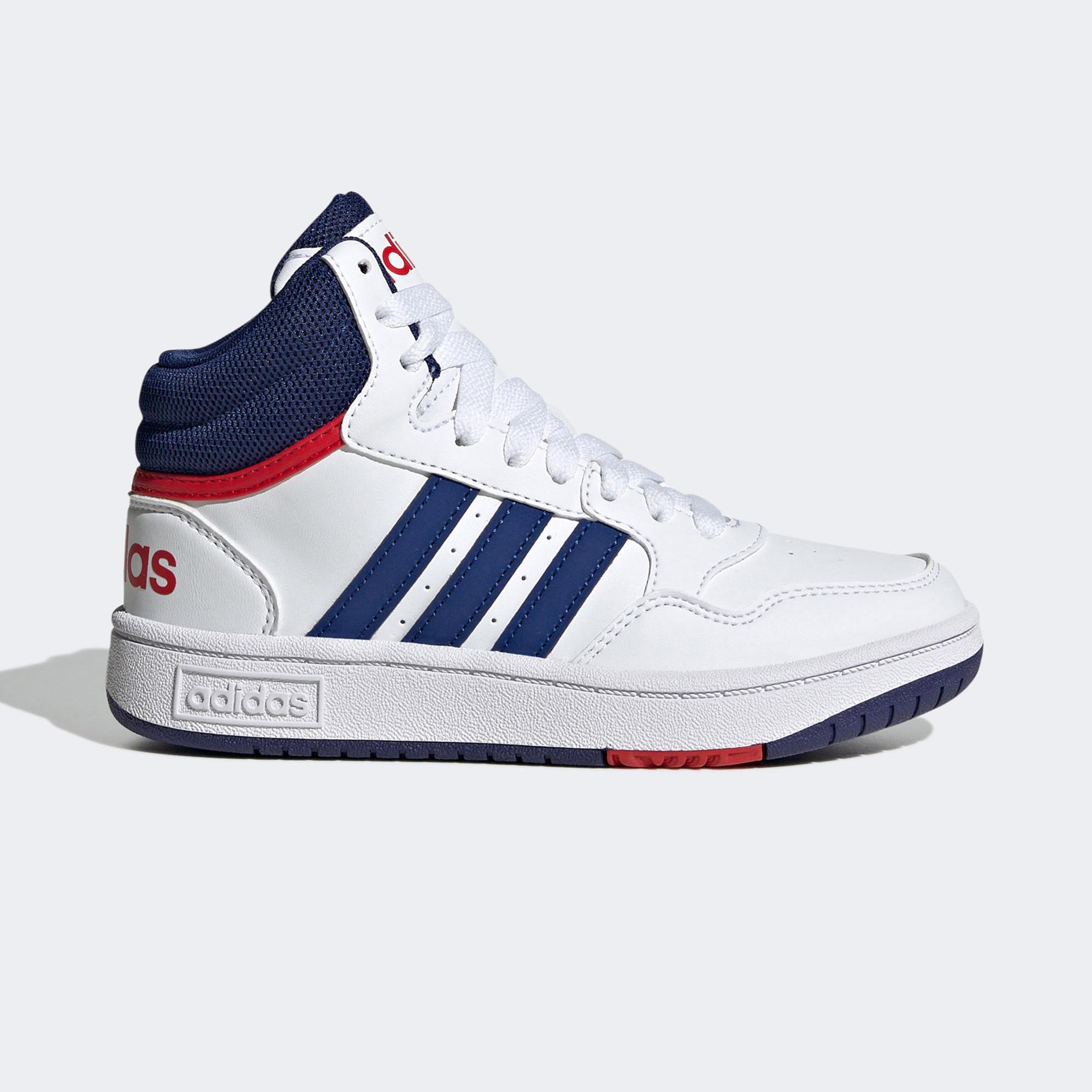 adidas Sportswear Hoops 3.0 Mid Çocuk Beyaz Spor Ayakkabı