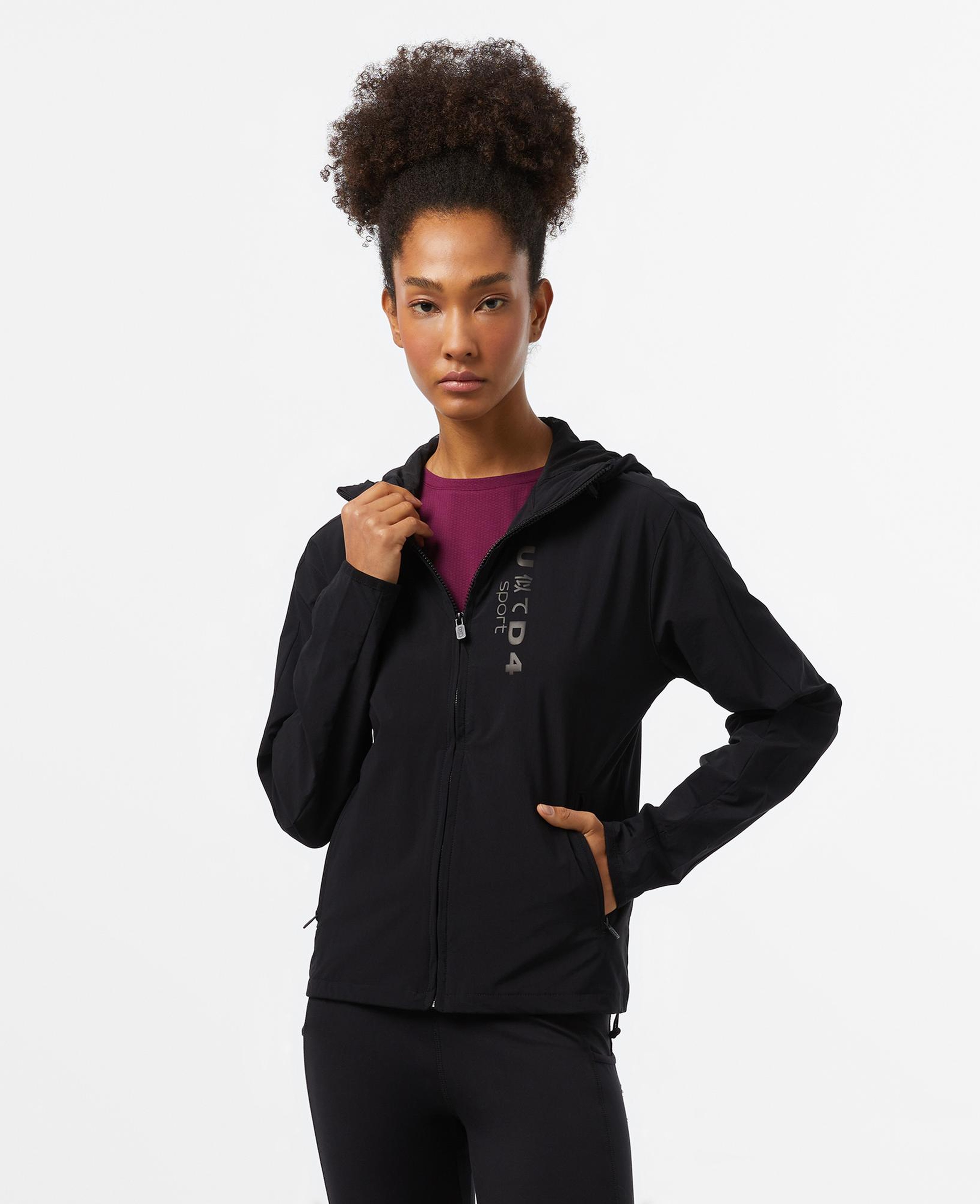 UNITED4 Sport Kadın Siyah Eşofman Üstü