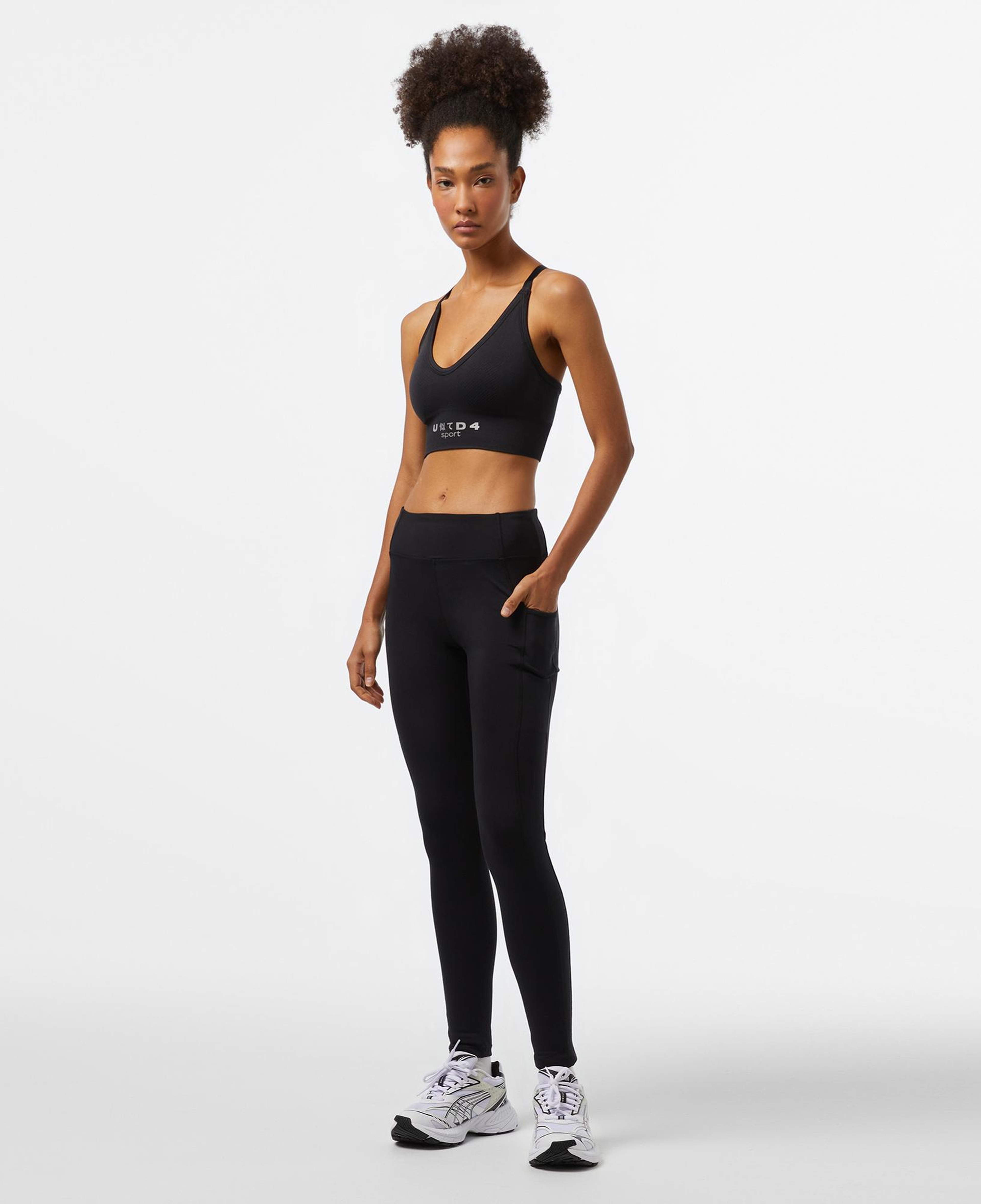 UNITED4 Sport Kadın Siyah Tayt