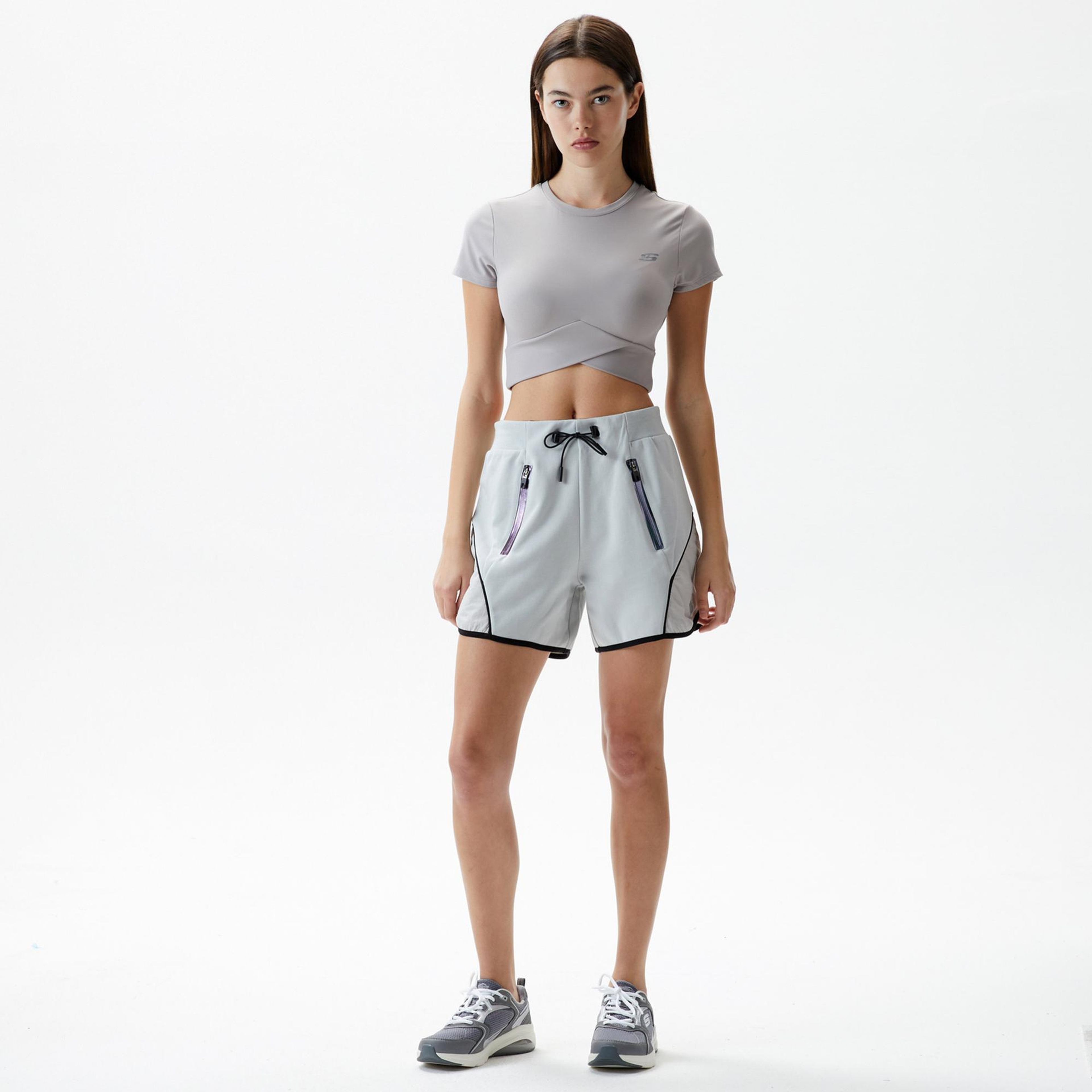 Skechers Kadın Gri Spor Şort