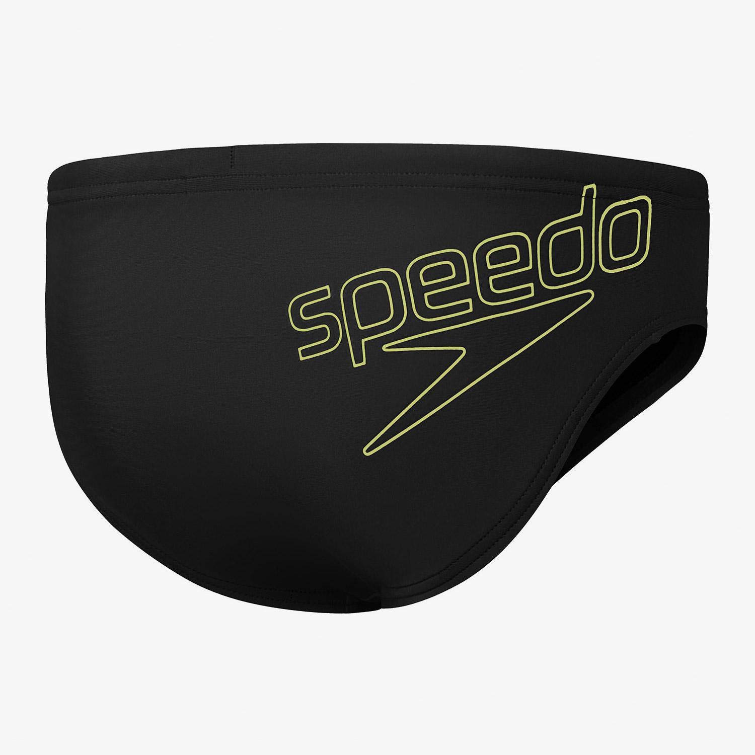 Speedo Logo 6.5 cm Çocuk Siyah Slip Mayo