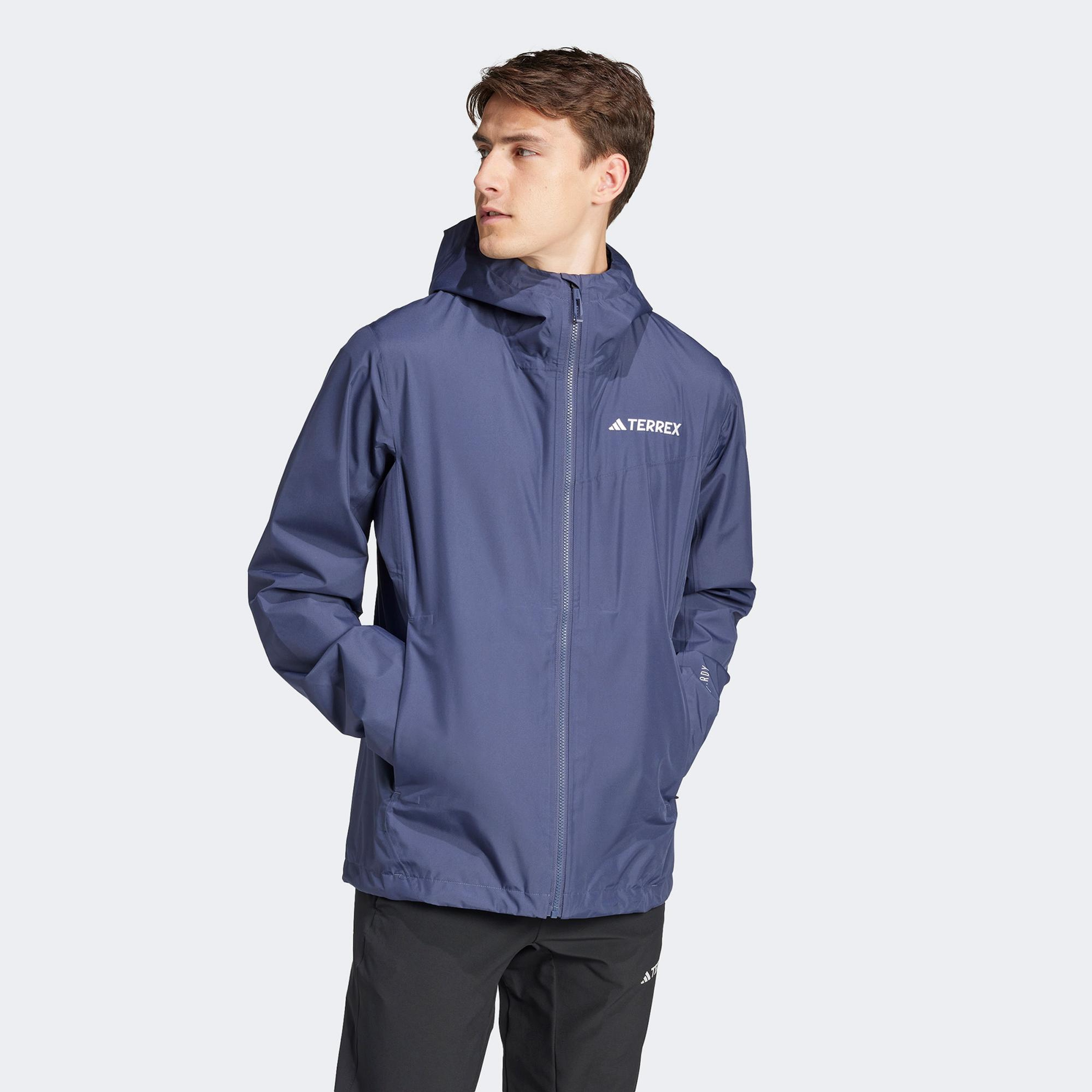 adidas Terrex Multi 2.5L Rain Rdy Erkek Mavi Yağmurluk