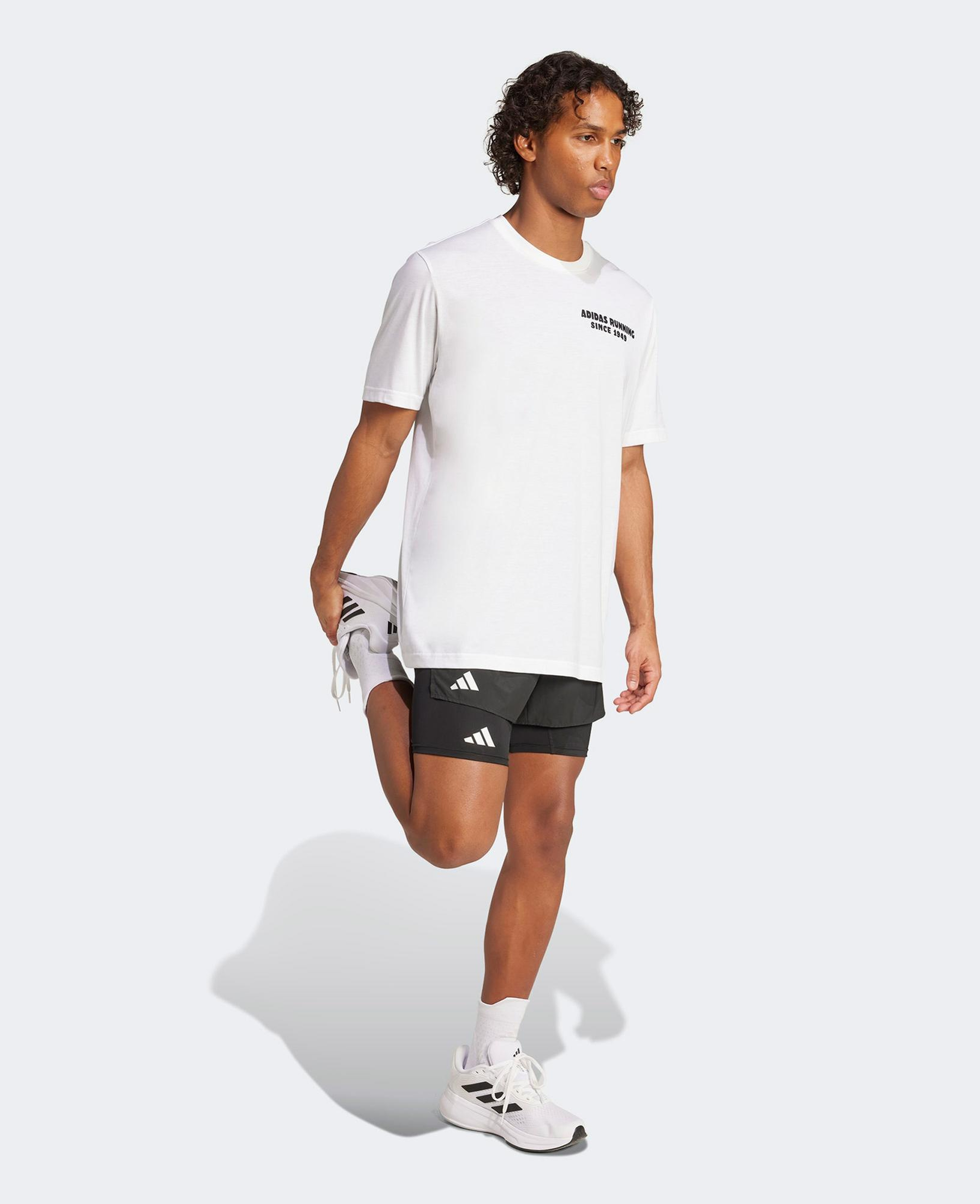 adidas Koşu Sonrasi Taco Grafikli Erkek Beyaz Koşu T-Shirt