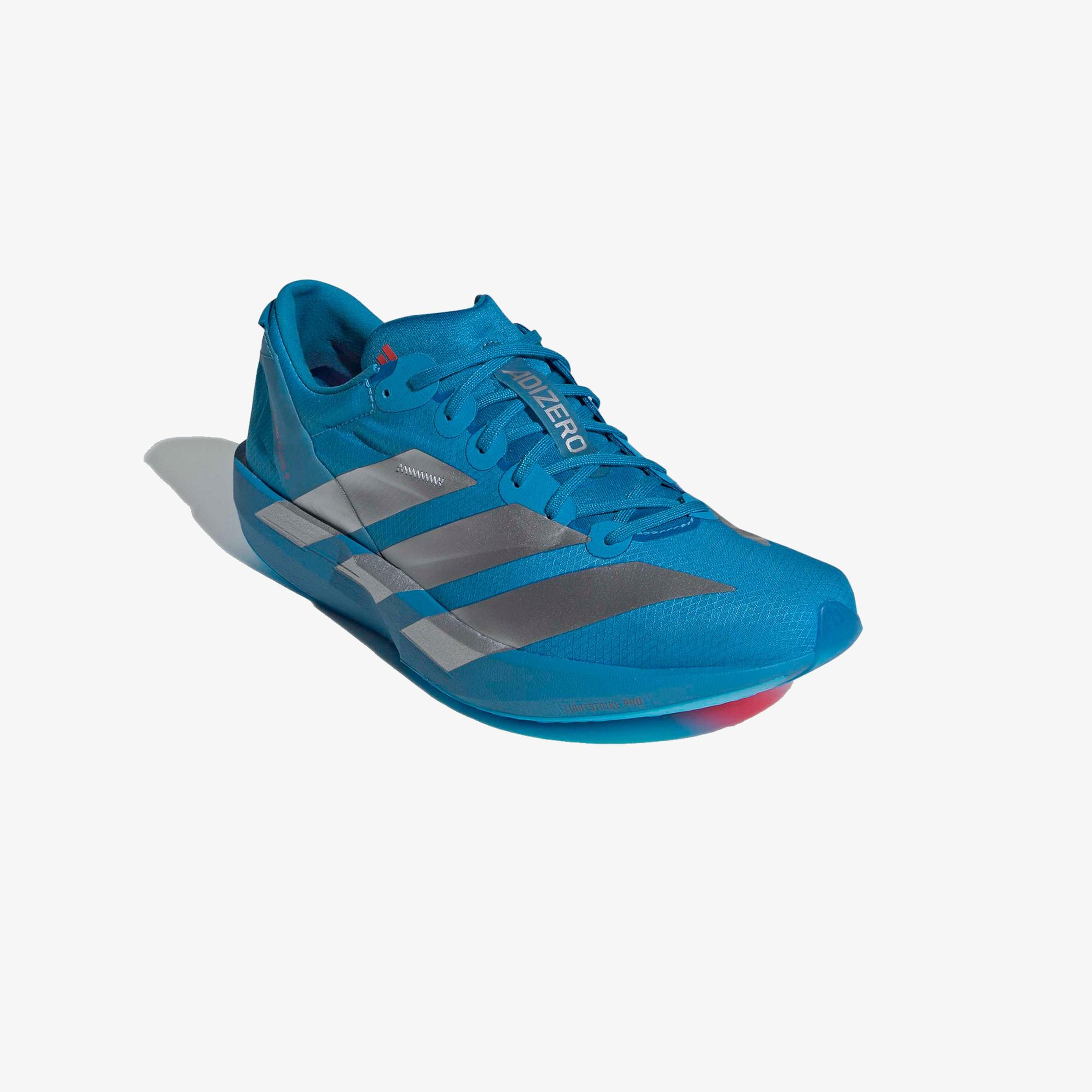 adidas Adizero Adios 9 Erkek Gri Koşu Ayakkabısı