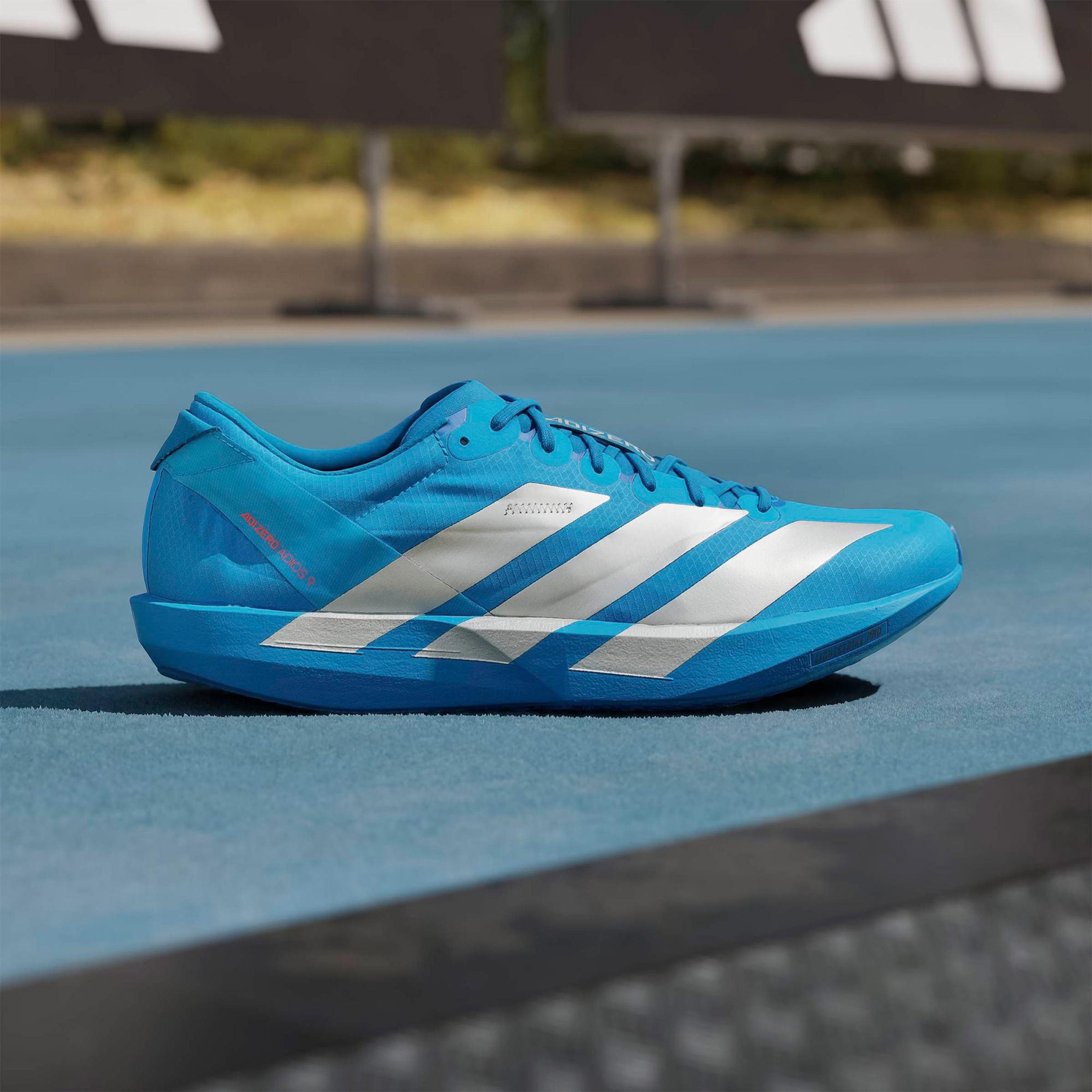 adidas Adizero Adios 9 Erkek Gri Koşu Ayakkabısı