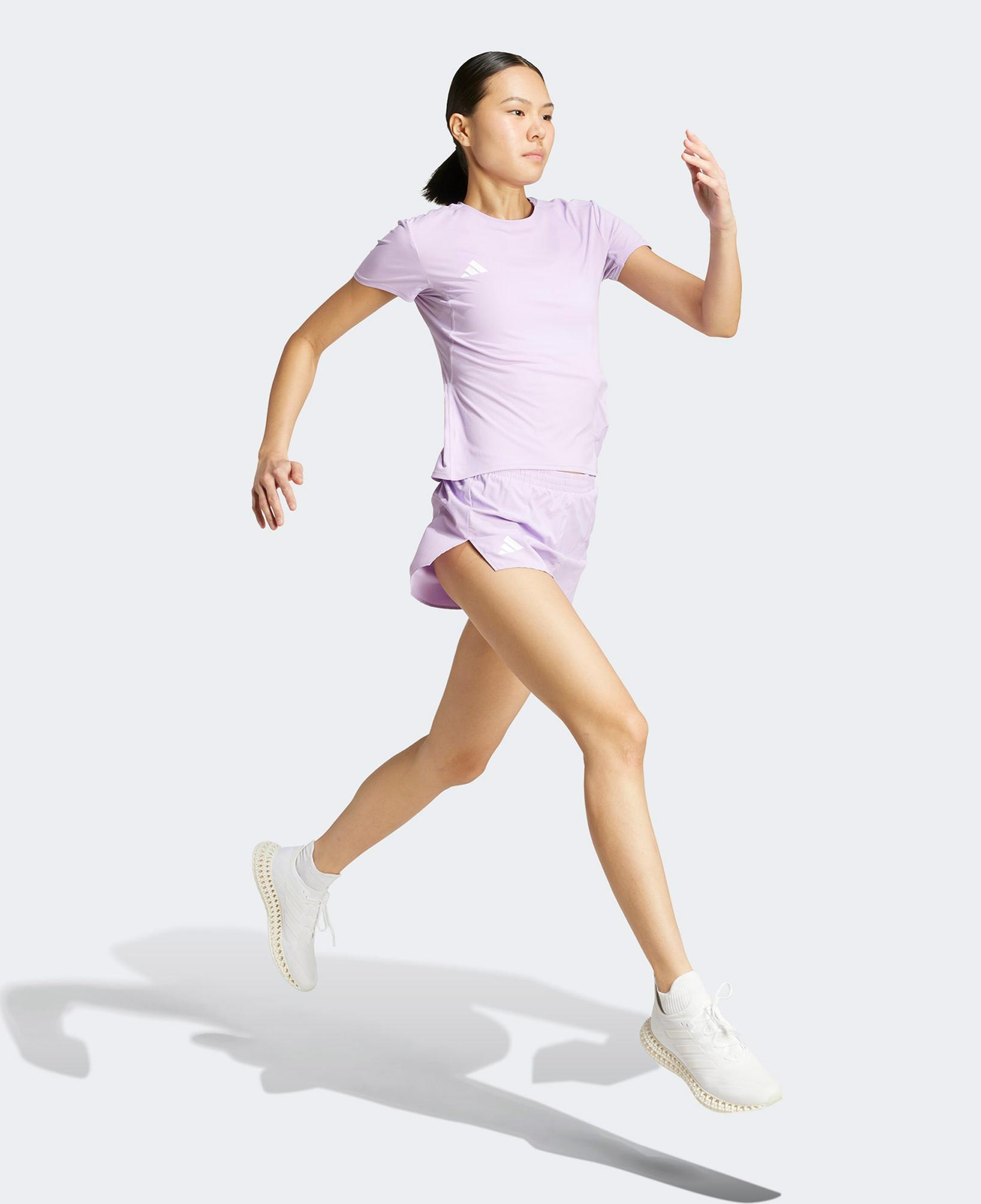 adidas Adizero Essentials Kadın Mor Koşu T-Shirt