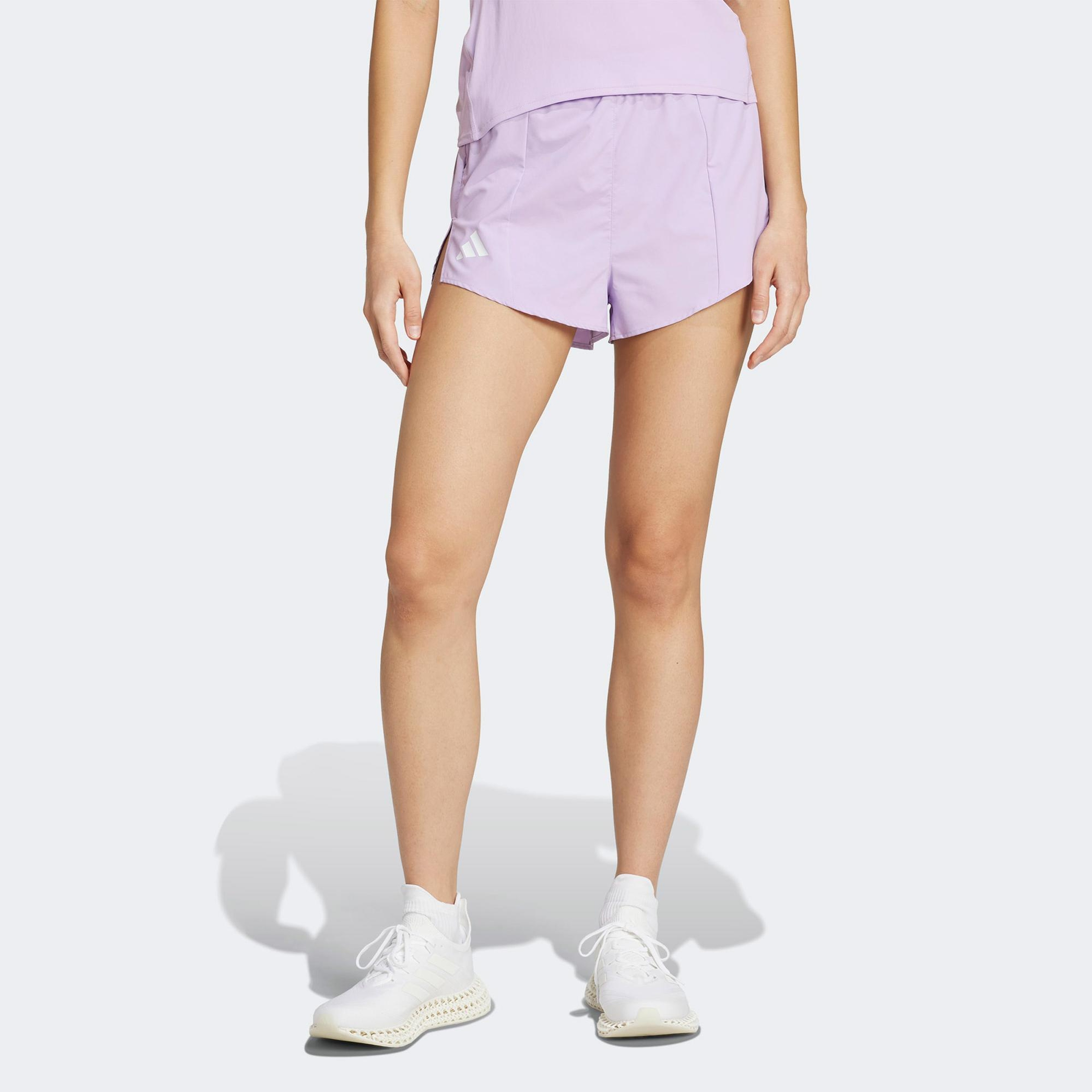 adidas Adizero Essentials Kadın Mor Koşu T-Shirt