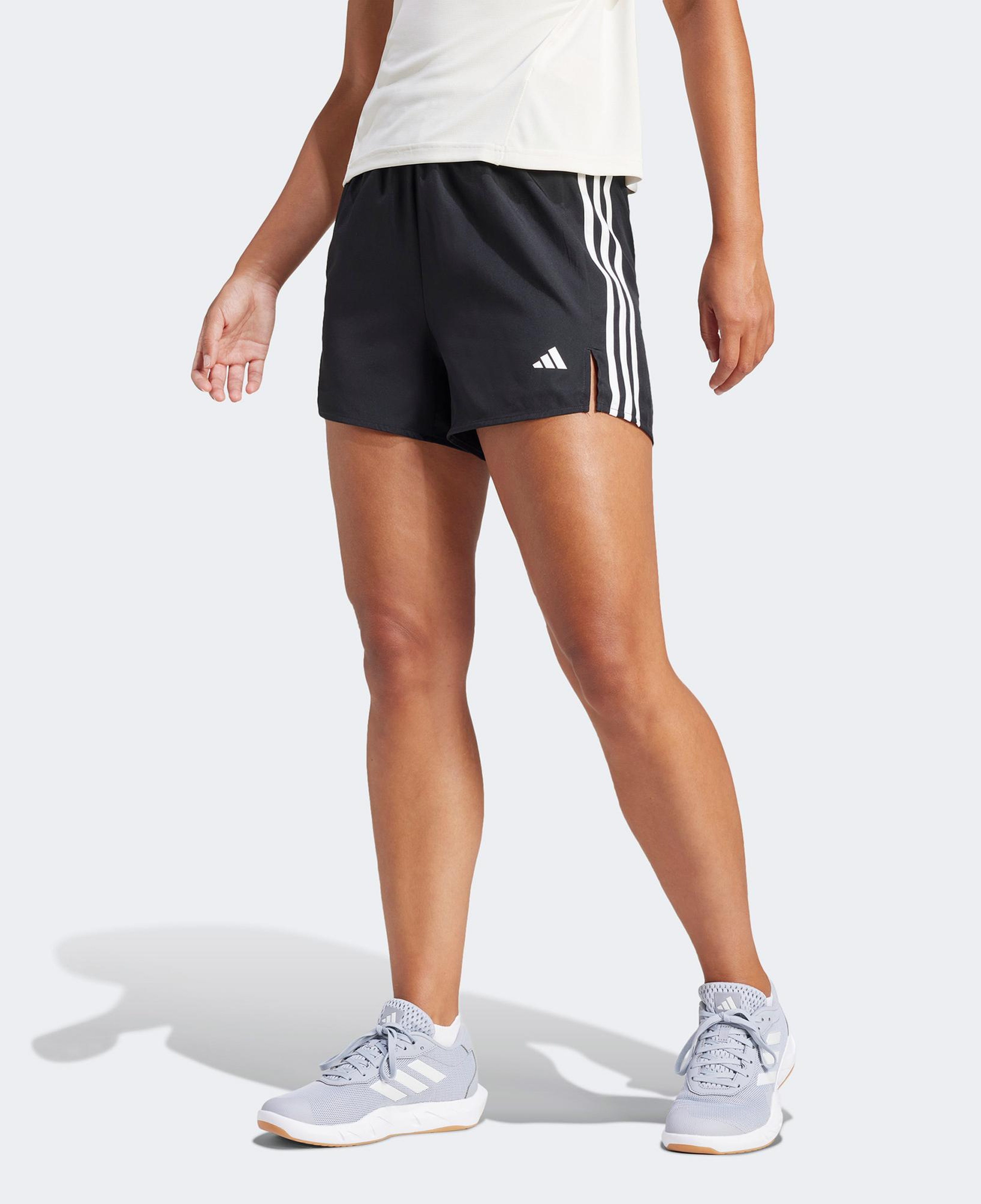 adidas 3 Stripes High Rise Kadın Siyah Antrenman Şort