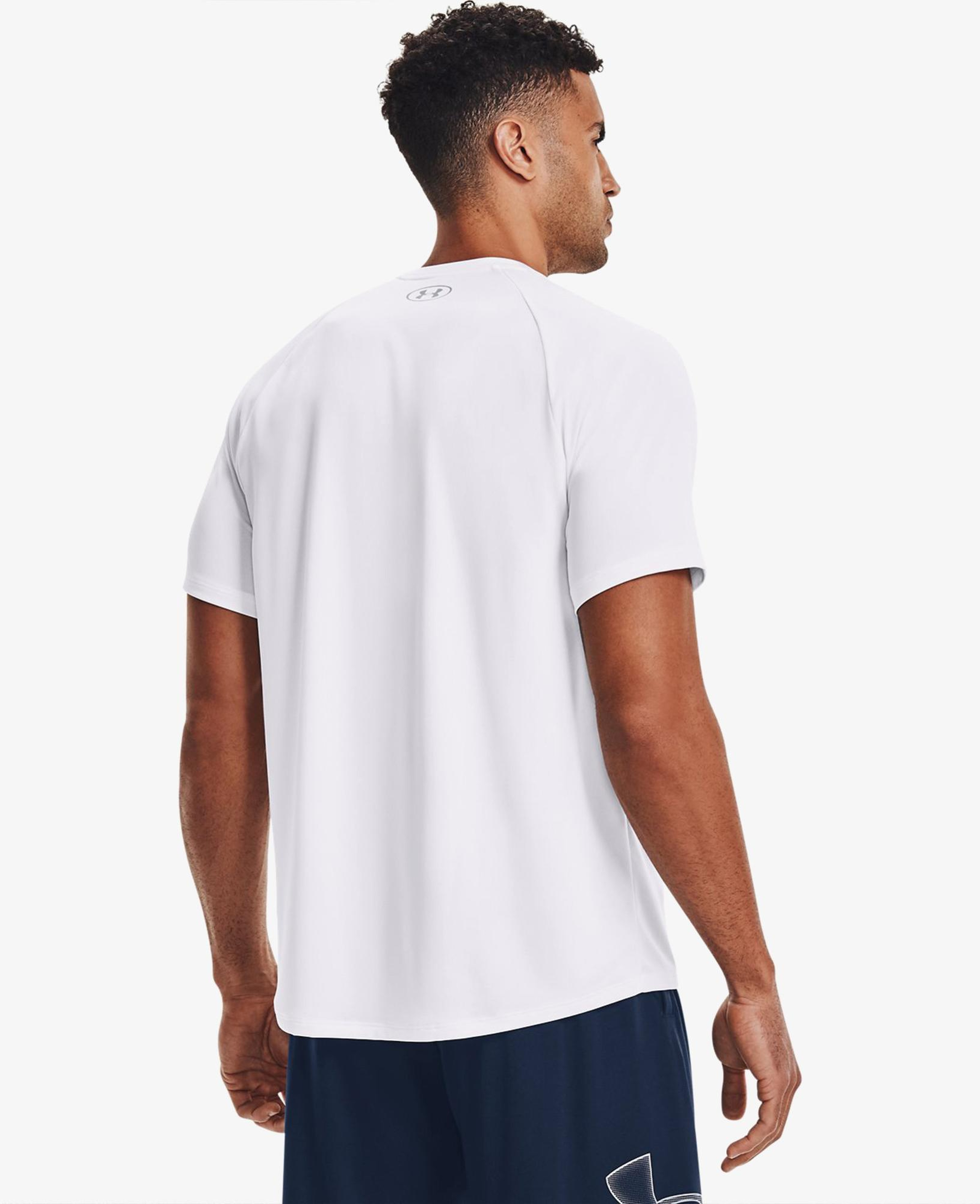 Under Armour Tech 2.0 Erkek Beyaz Antrenman T-Shirt
