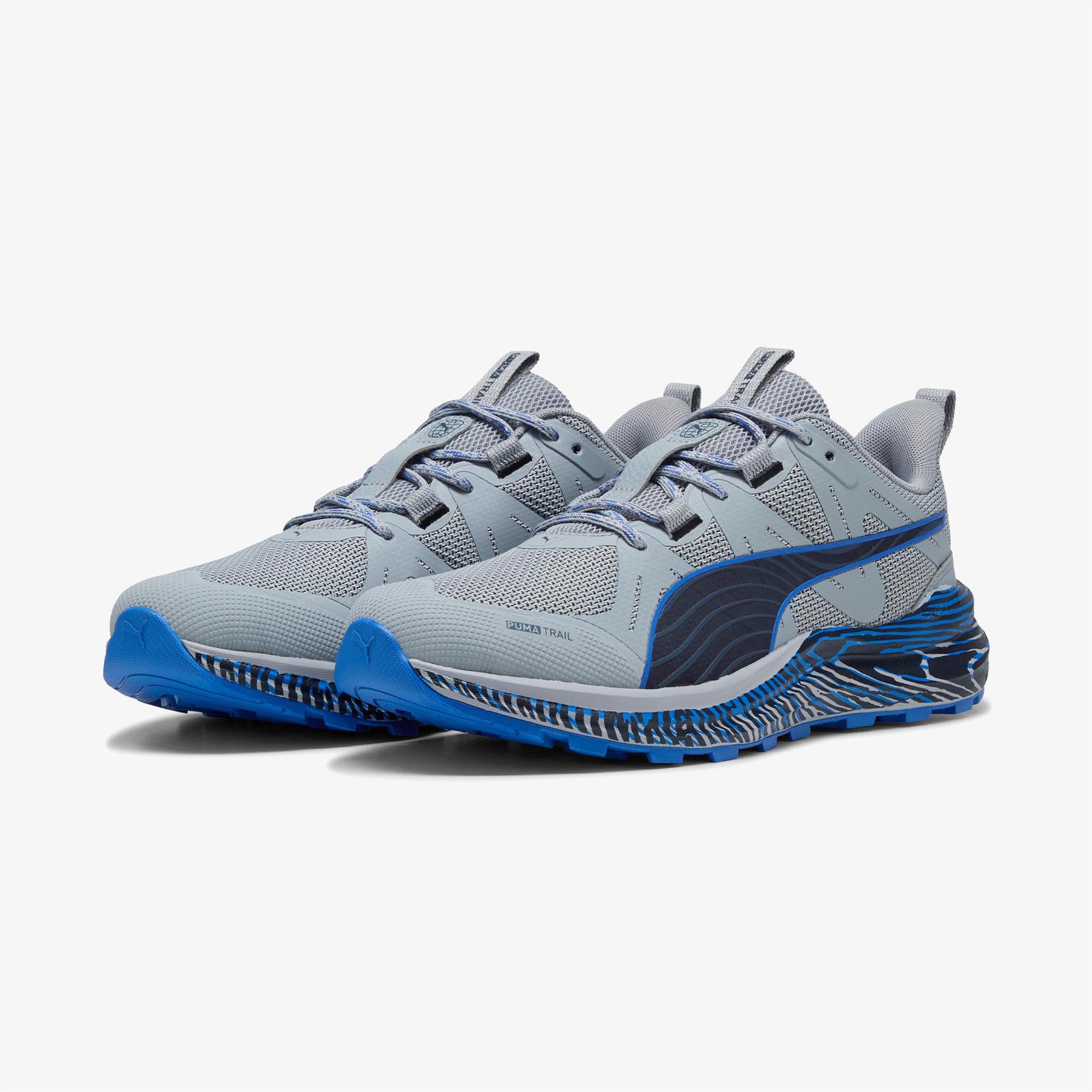 Puma Reflect Lite Trail Biowarp Erkek Gri Koşu Ayakkabısı