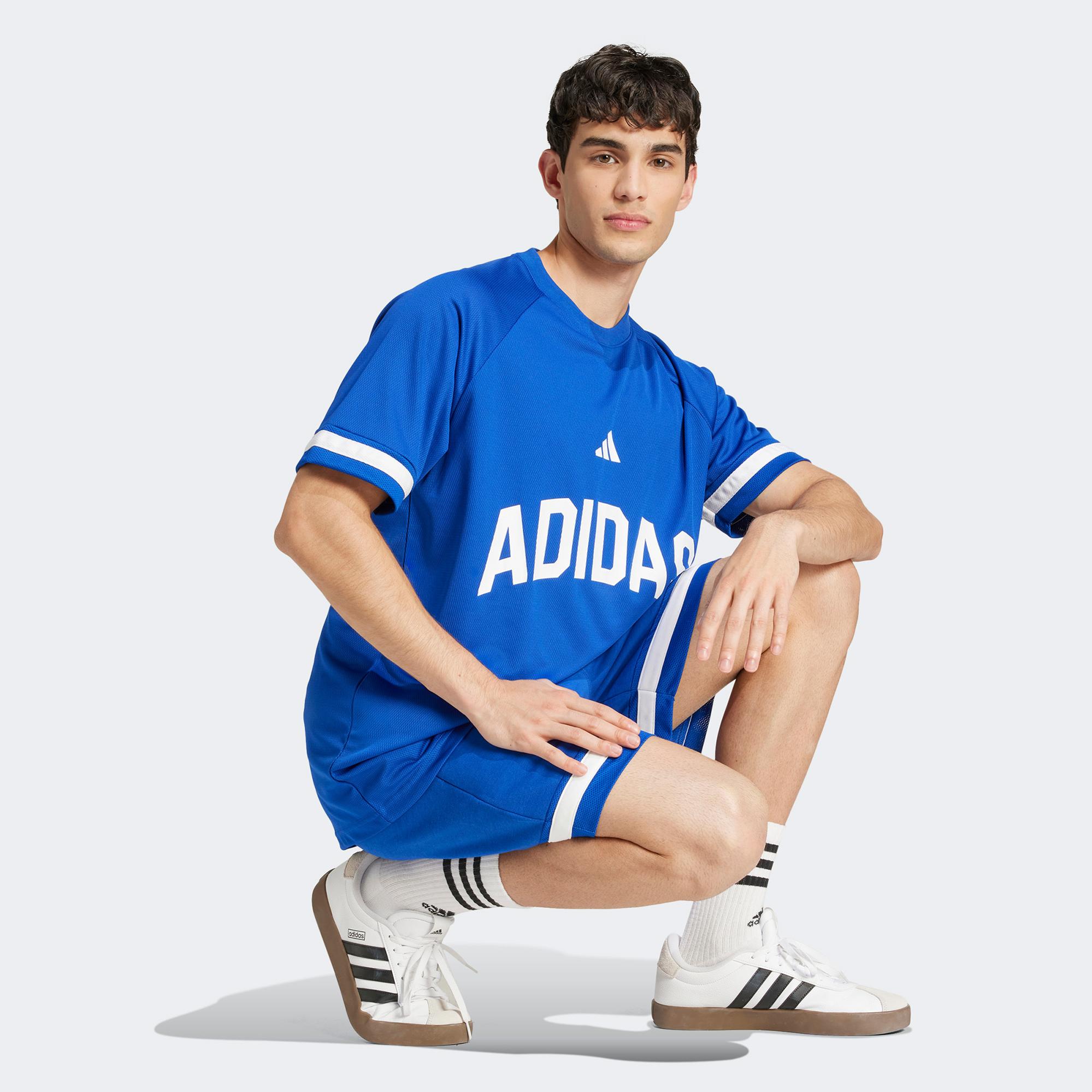 adidas Seasonal Essentials Sport Erkek Mavi Şort
