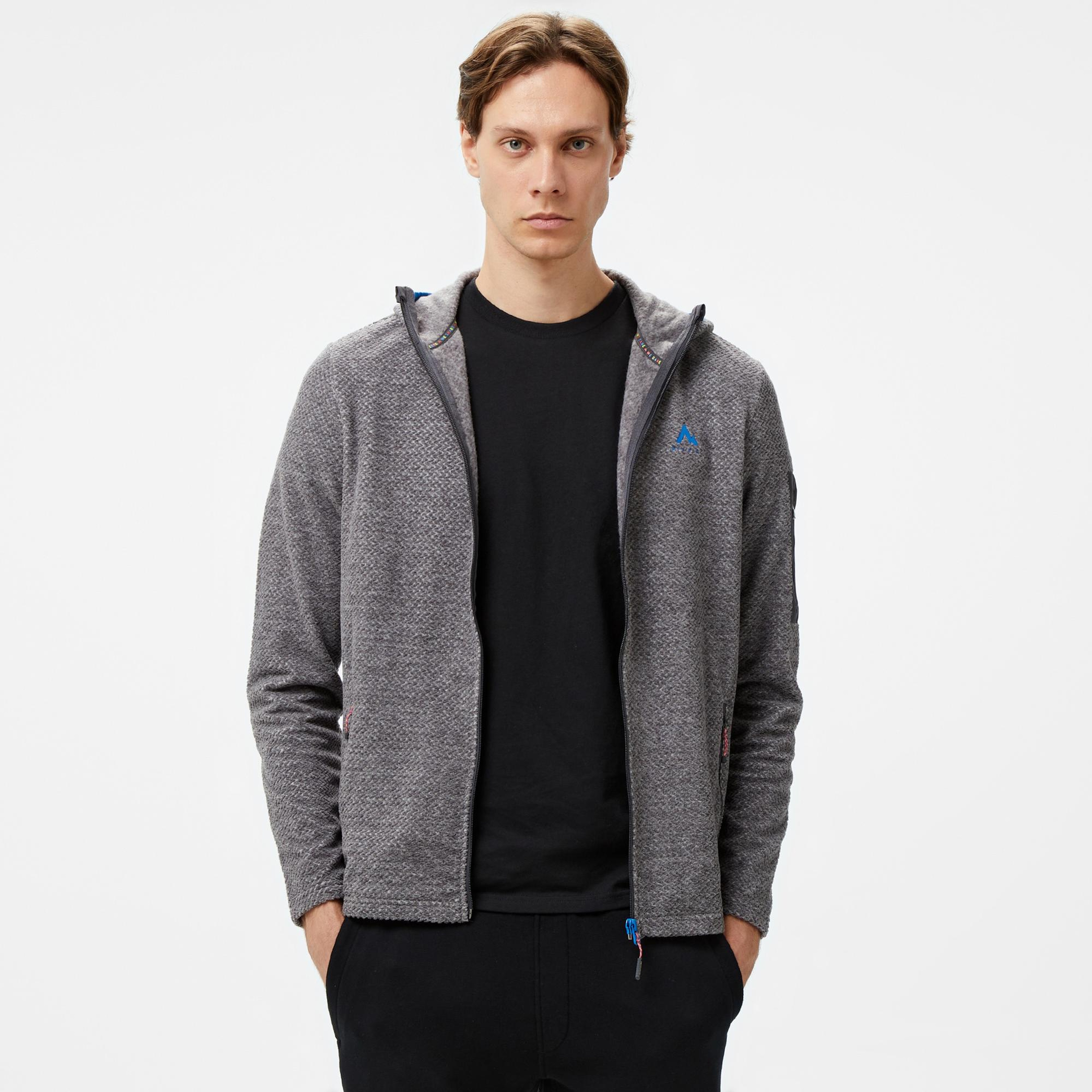 McKinley Hucture II Fz Erkek Gri Outdoor Sweatshirt