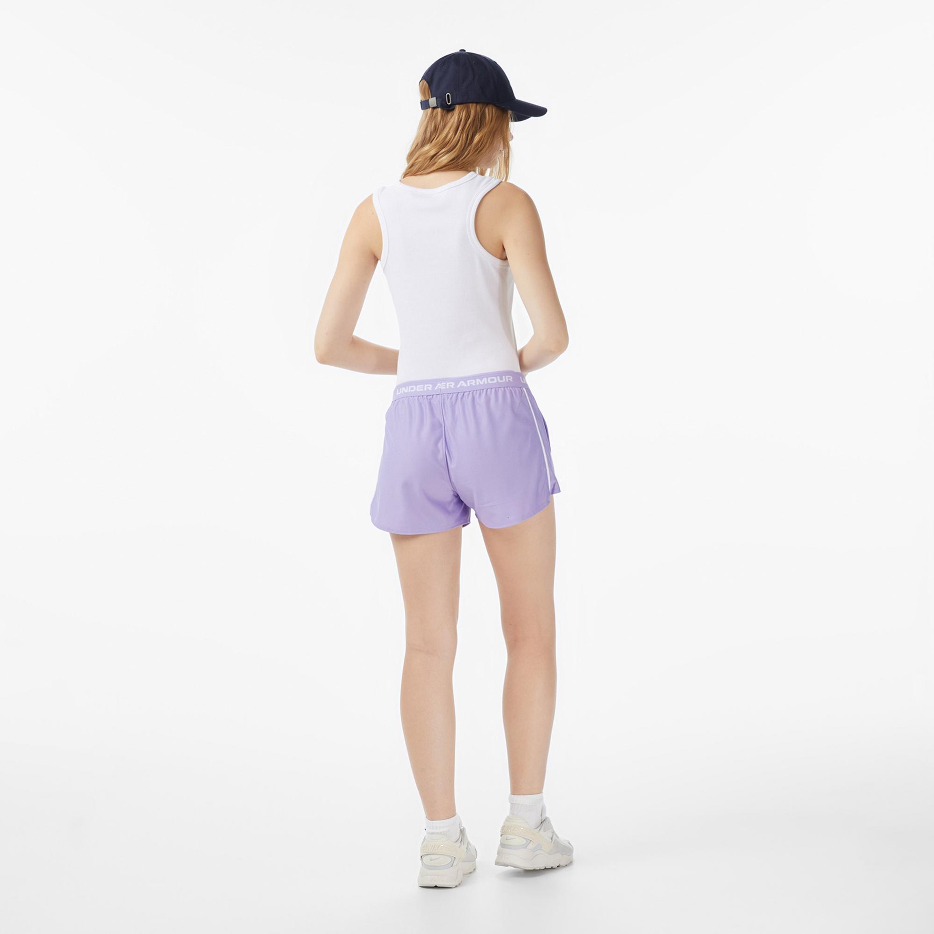 Under Armour Tech Play Up Kadın Mor Antrenman Şort