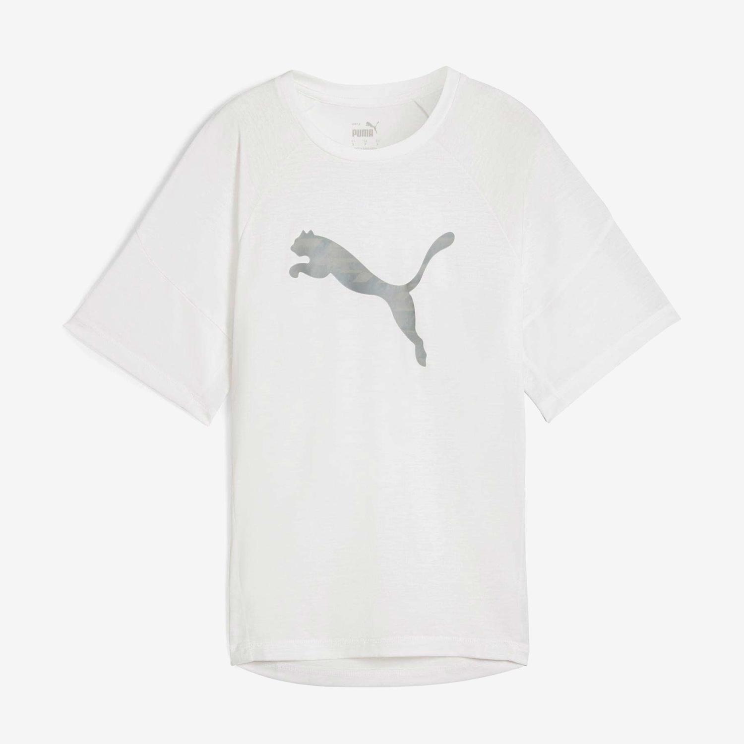 Puma Evostrıpe Graphic Kadın Beyaz T-Shirt