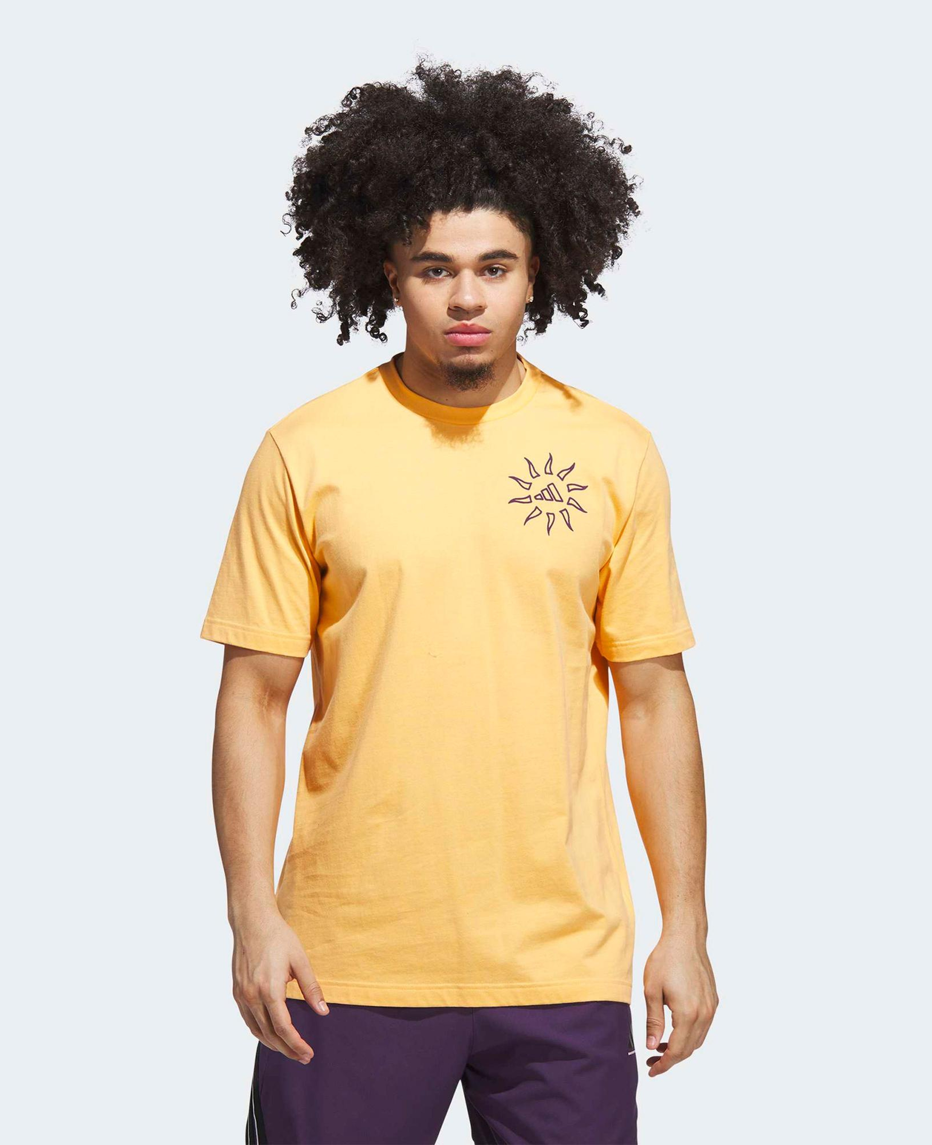 adidas Grafik Erkek Turuncu Basketbol T-Shirt