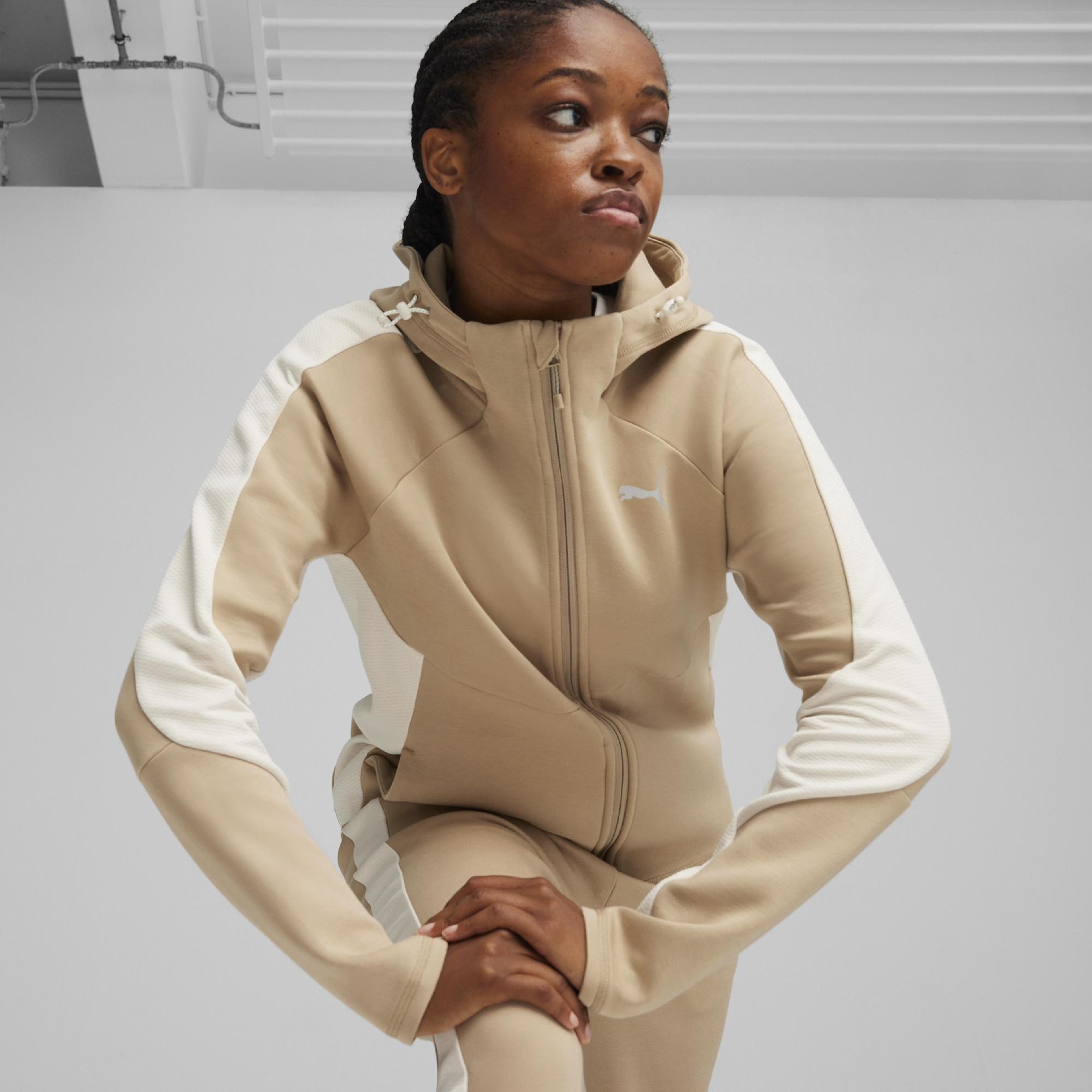 Puma Evostripe Fz Kadın Bej Günlük Sweatshirt
