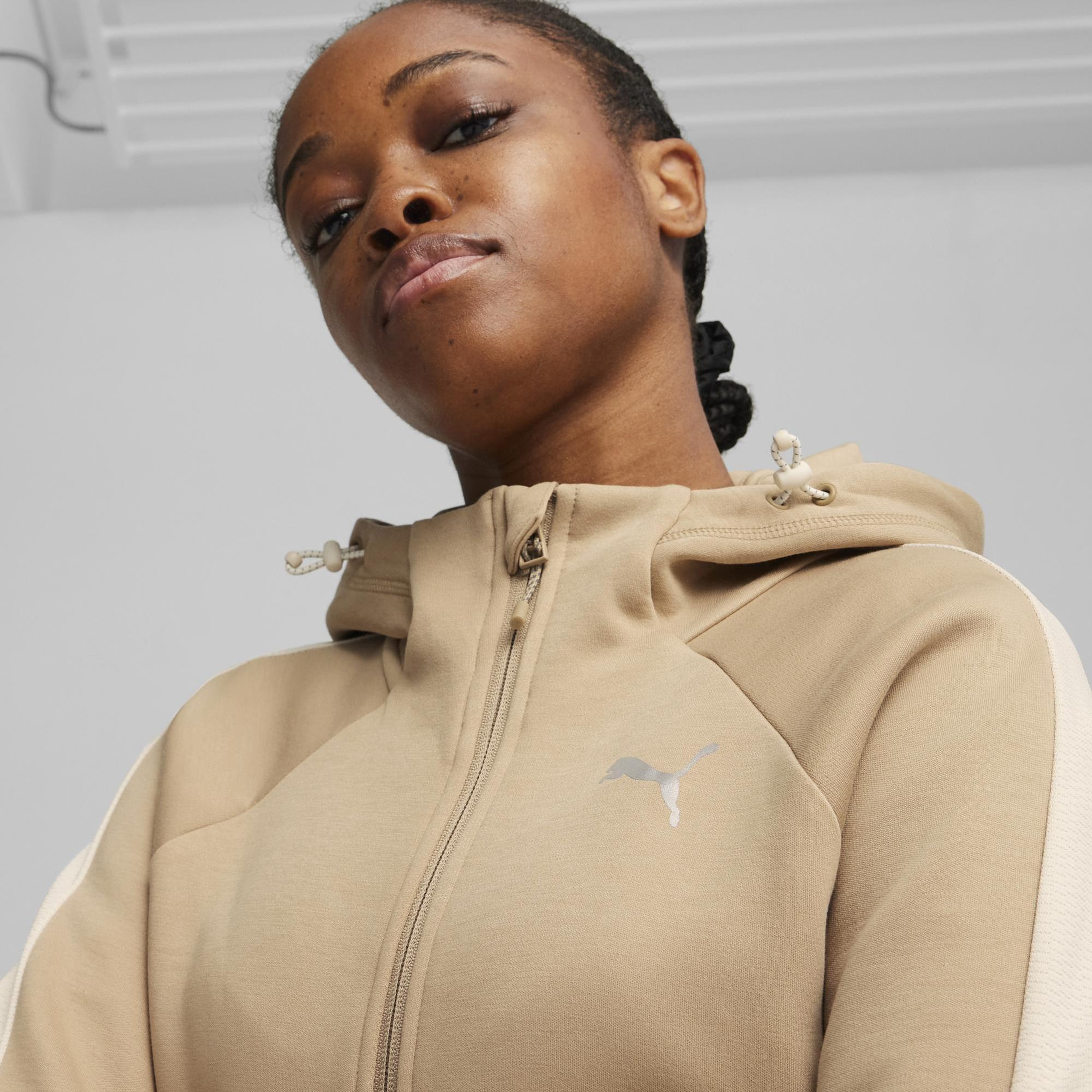 Puma Evostripe Fz Kadın Bej Günlük Sweatshirt