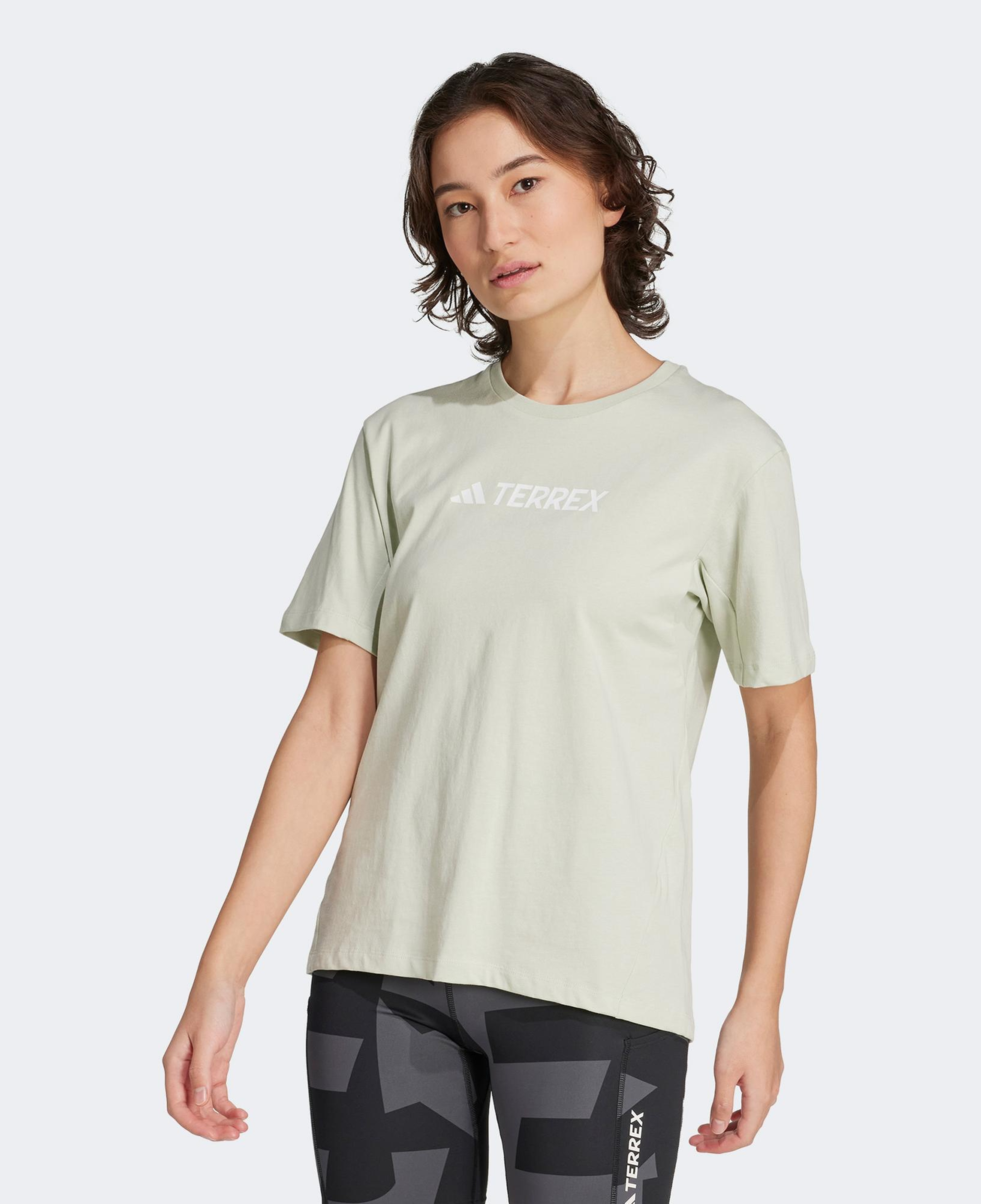 adidas Terrex Classic Logo Kadın Yeşil T-Shirt