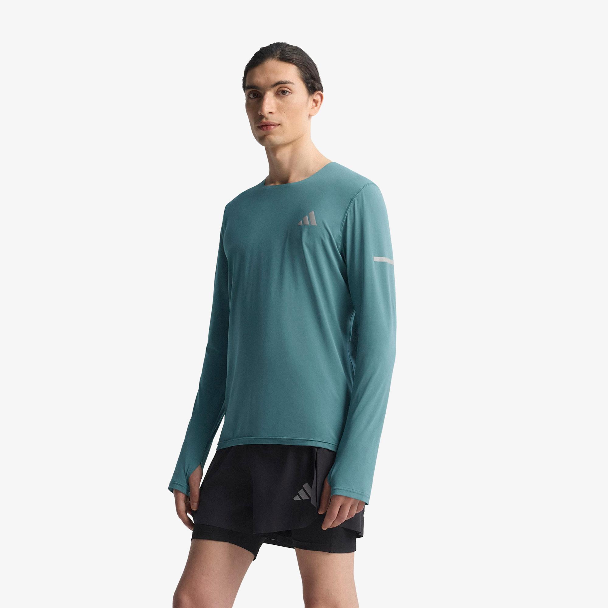 adidas Adi365 Running Climacool+ Erkek Yeşil Koşu Sweatshirt