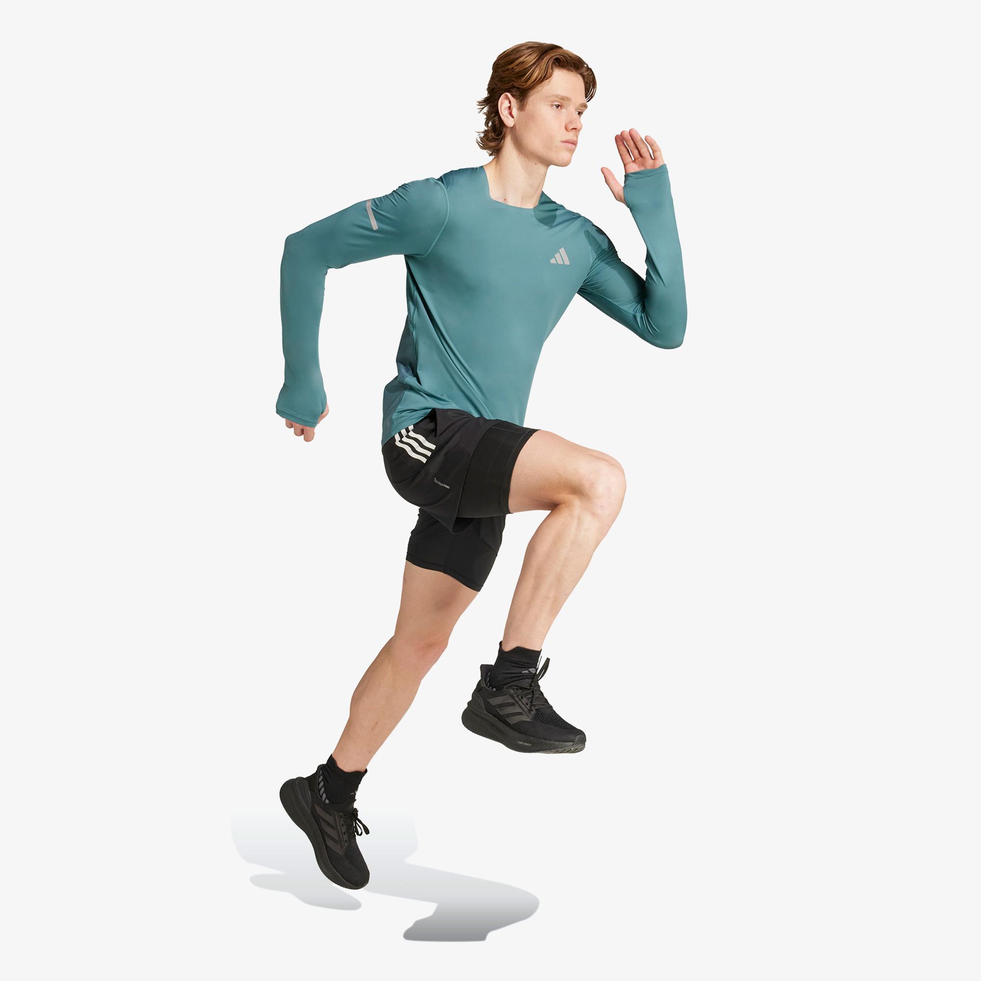 adidas Adi365 Running Climacool+ Erkek Yeşil Koşu Sweatshirt