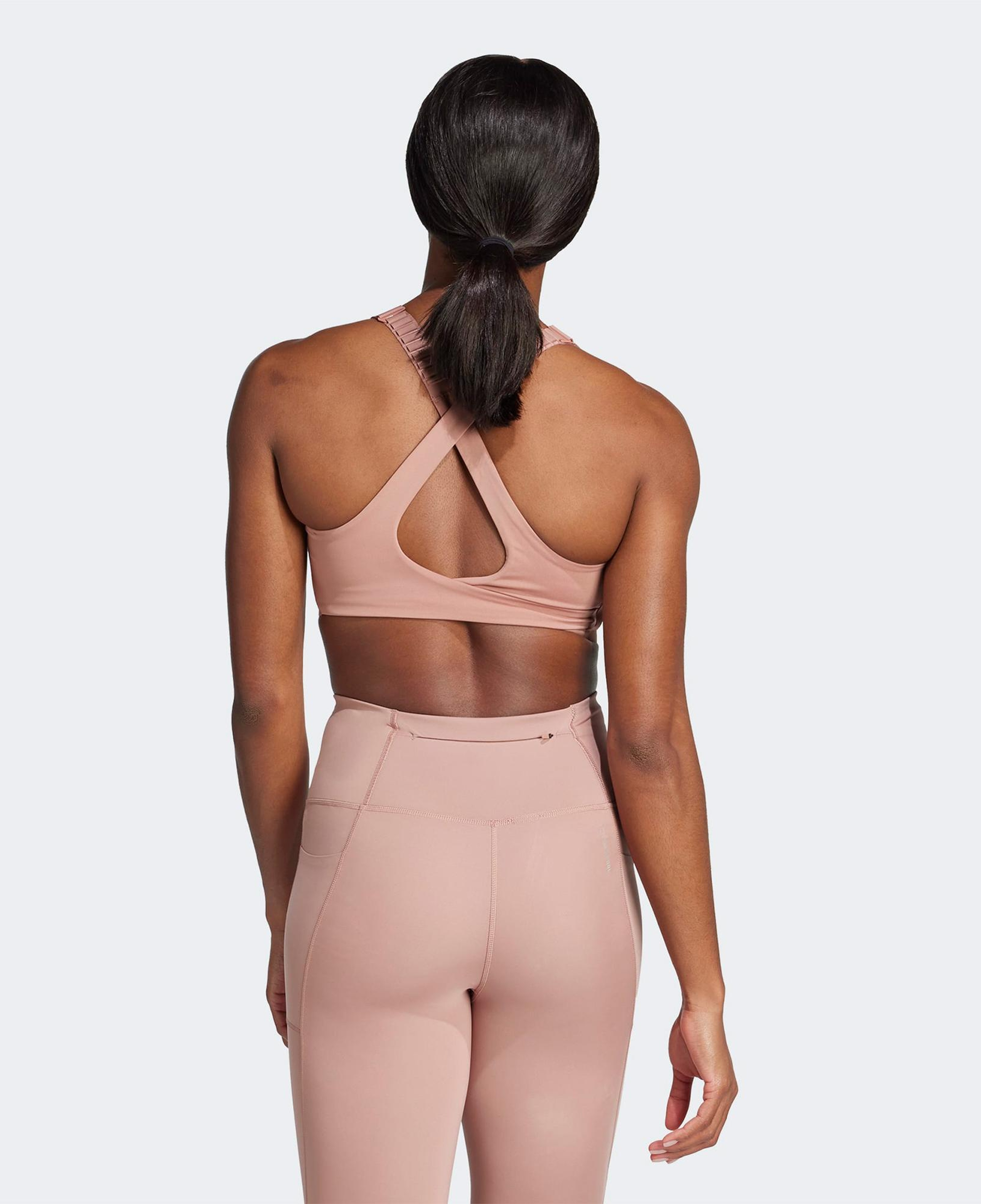 adidas Fastim L Hs Kadın Pembe Antrenman Bra