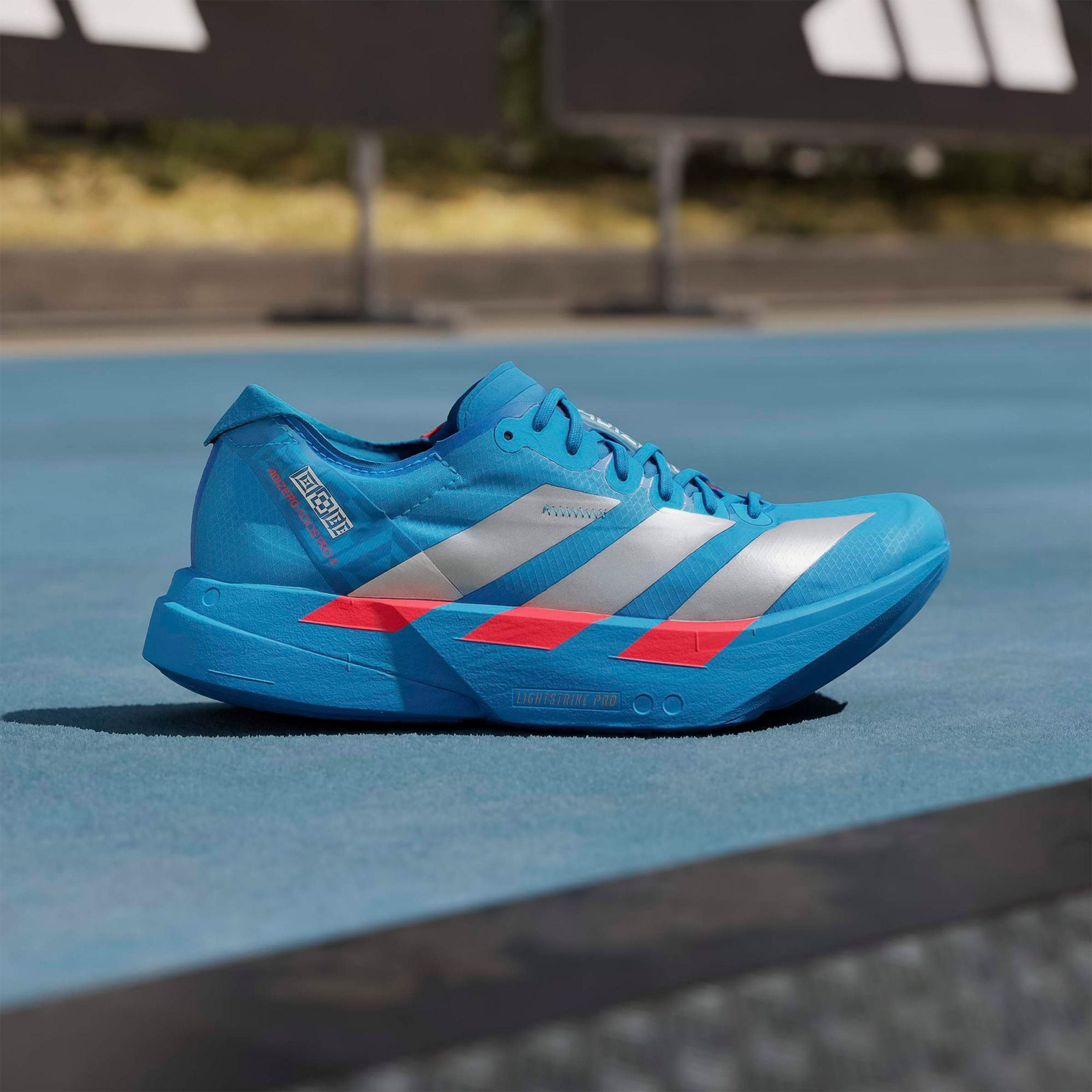 adidas Adizero Adios Pro 4 Kadın Mavi Koşu Ayakkabısı