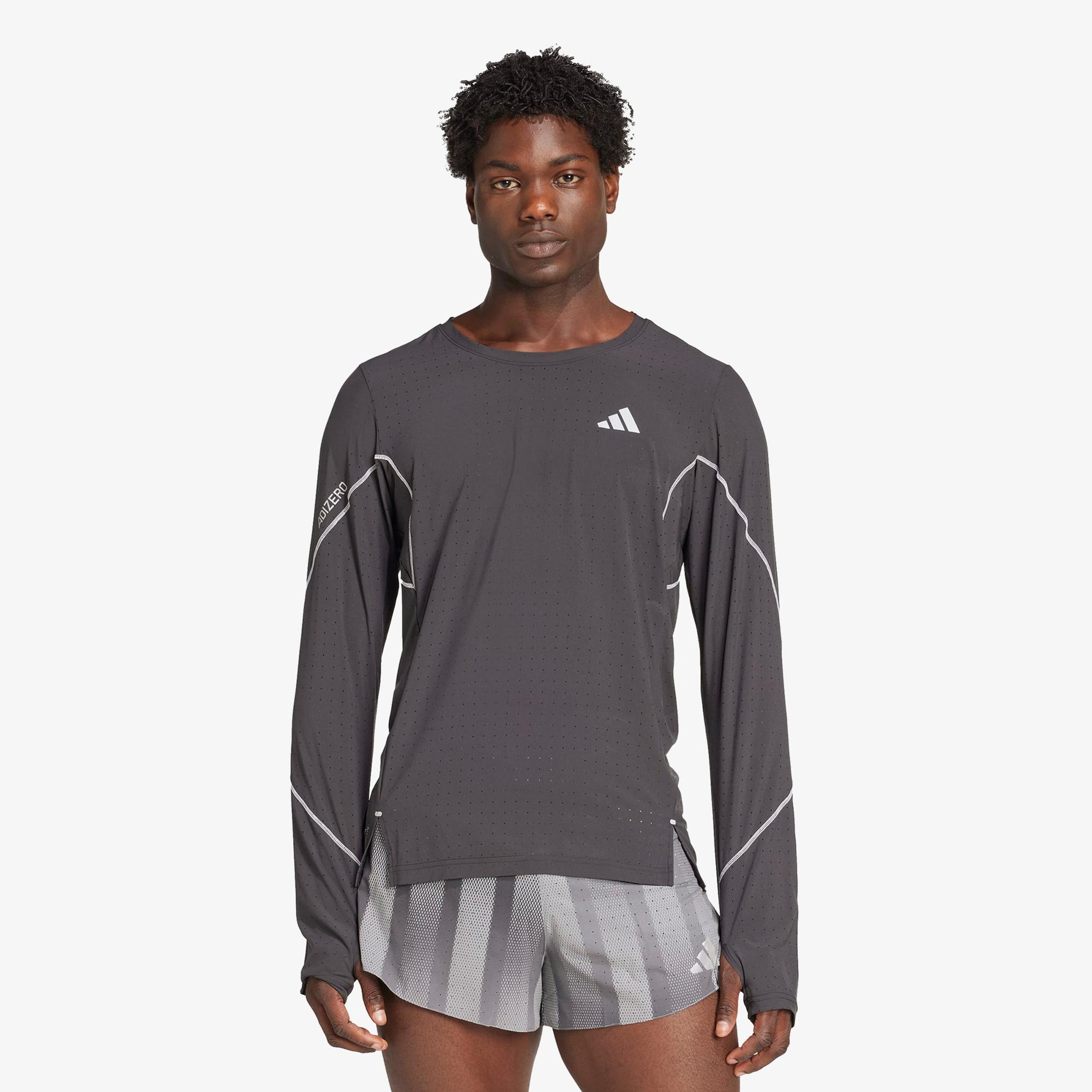 adidas Adizero Btn Running Erkek Siyah Koşu Sweatshirt