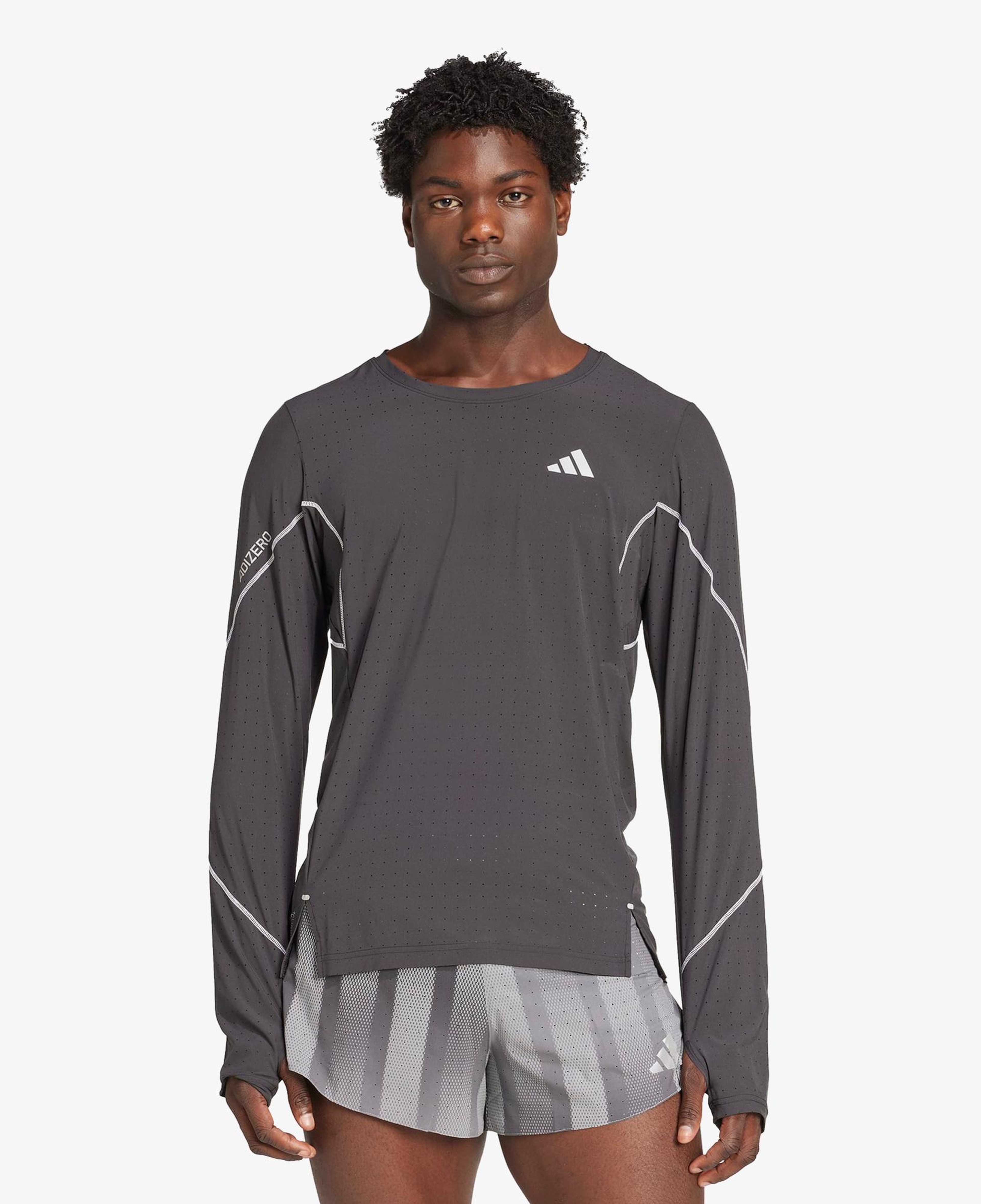 adidas Adizero Btn Running Erkek Siyah Koşu Sweatshirt