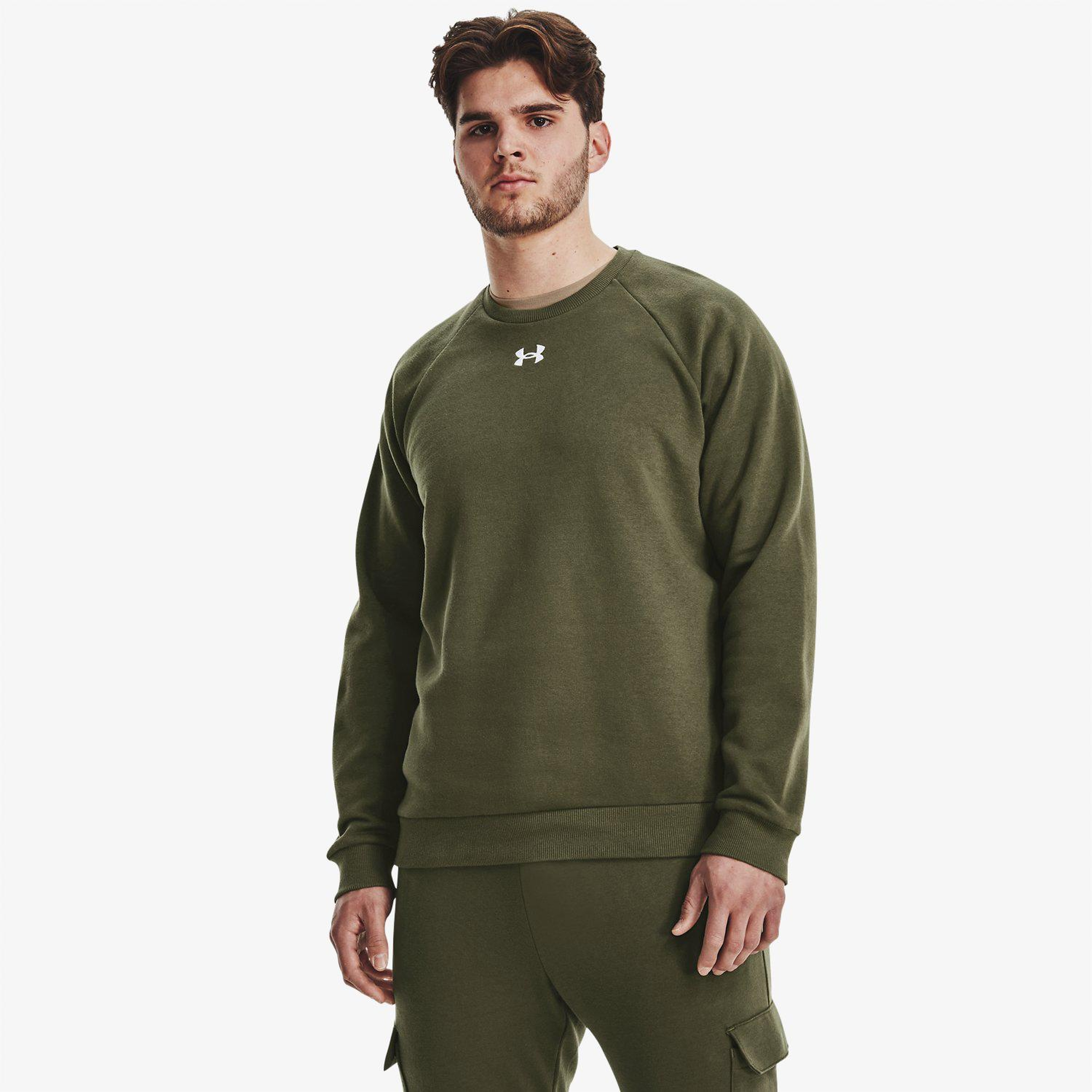 Under Armour Rival Fleece Erkek Yeşil Günlük Sweatshirt
