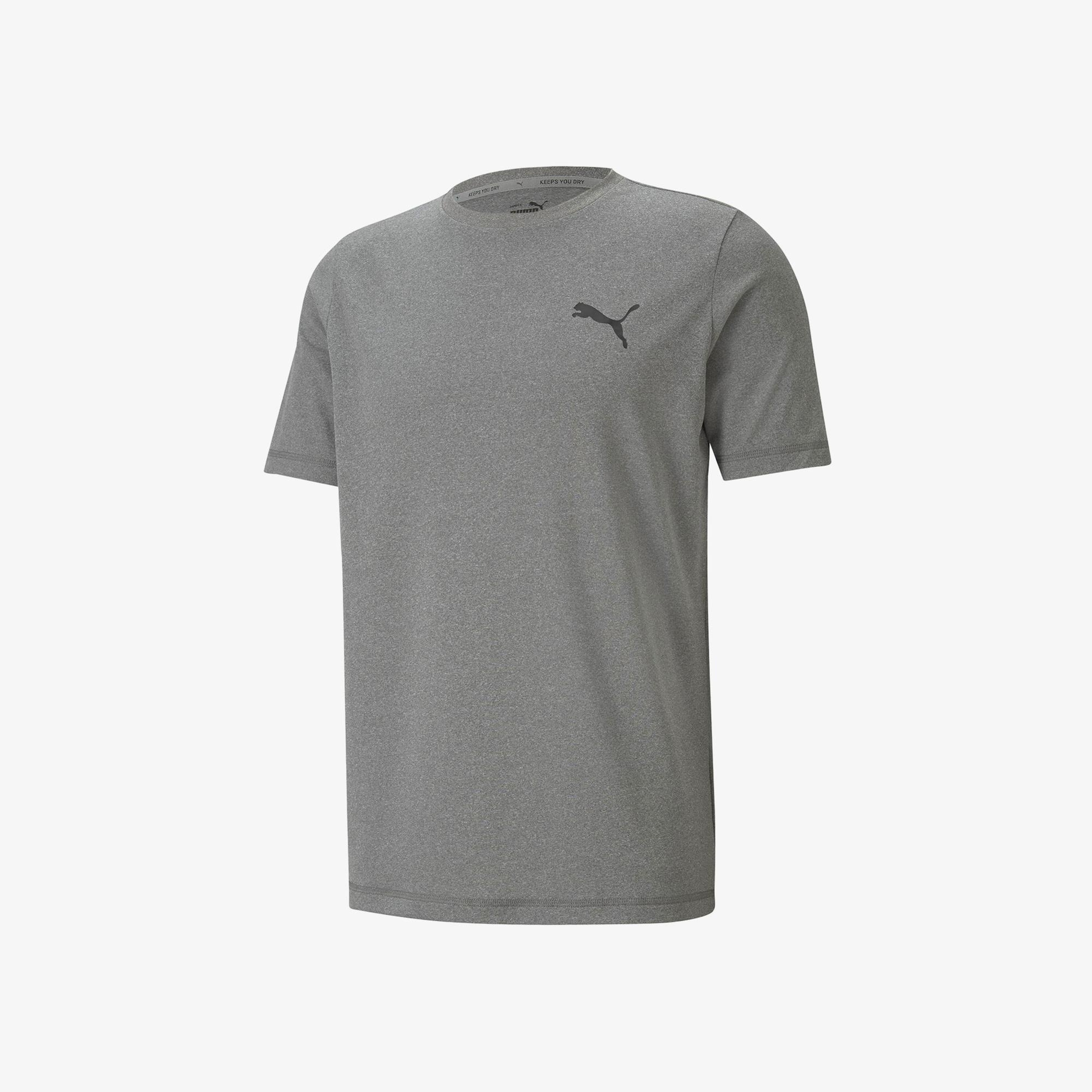 Puma Actİve Small Logo Erkek Gri Günlük T-Shirt