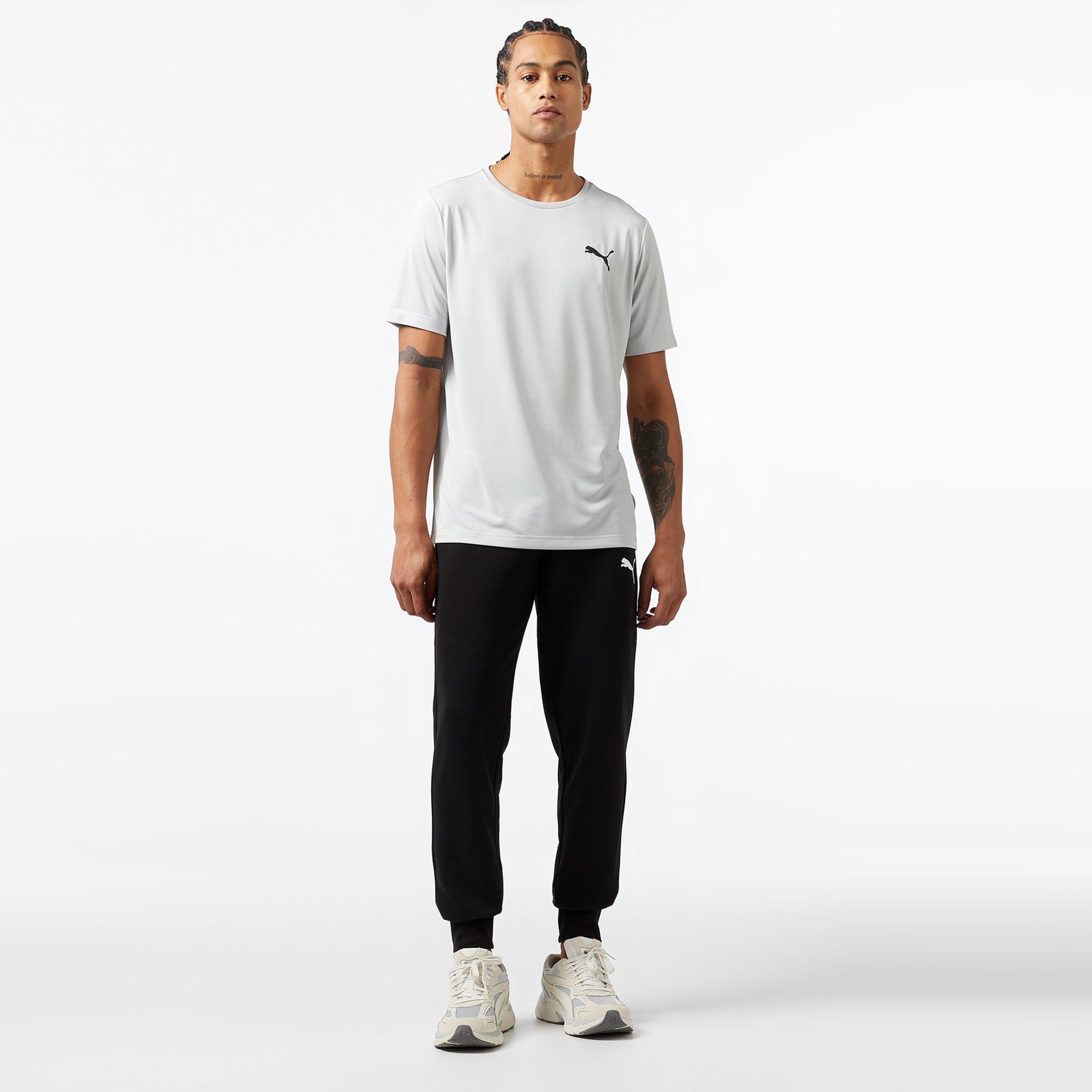 Puma Actİve Small Logo Erkek Gri Günlük T-Shirt