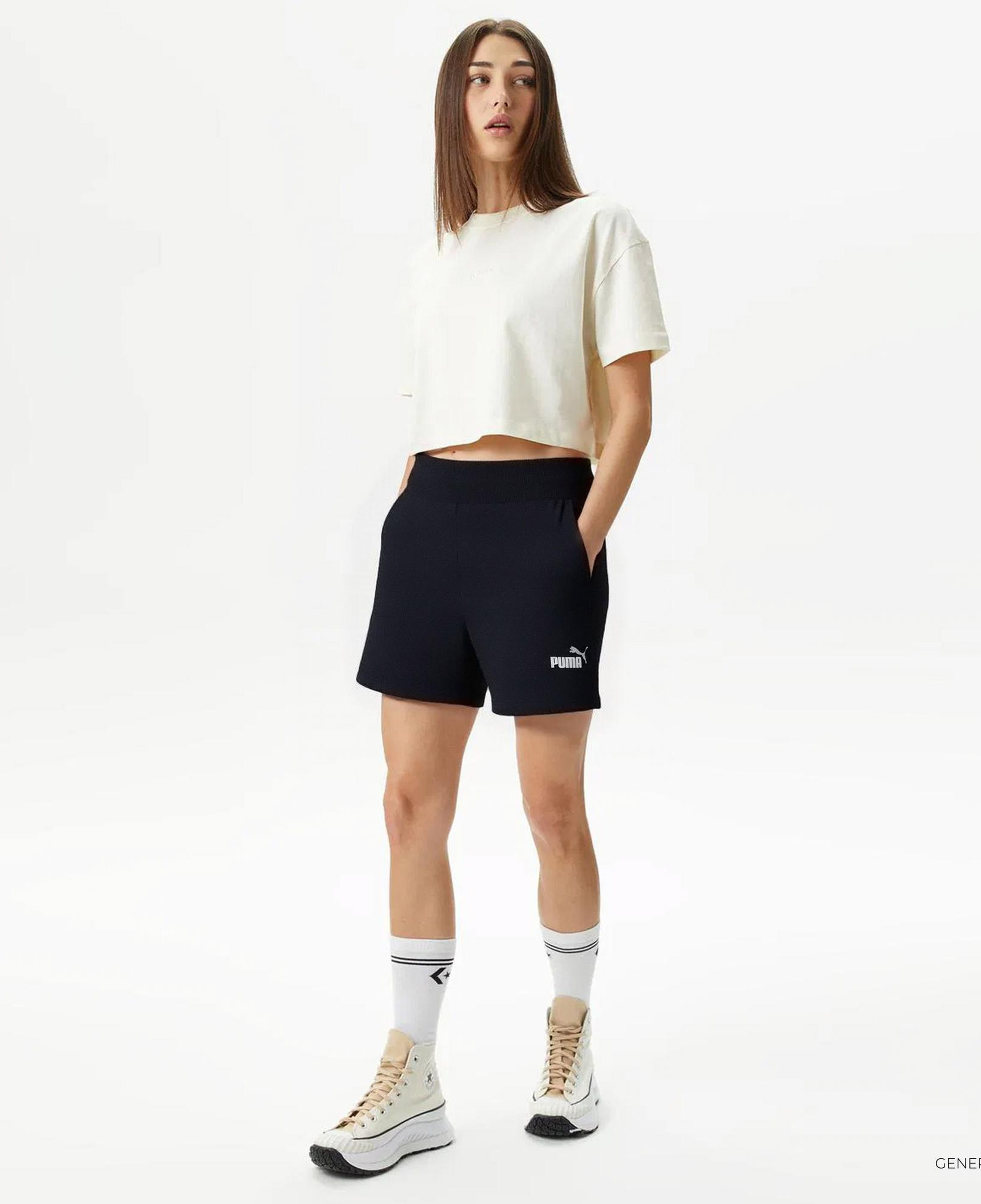 Puma Essential 4 Kadın Siyah Antrenman Şort