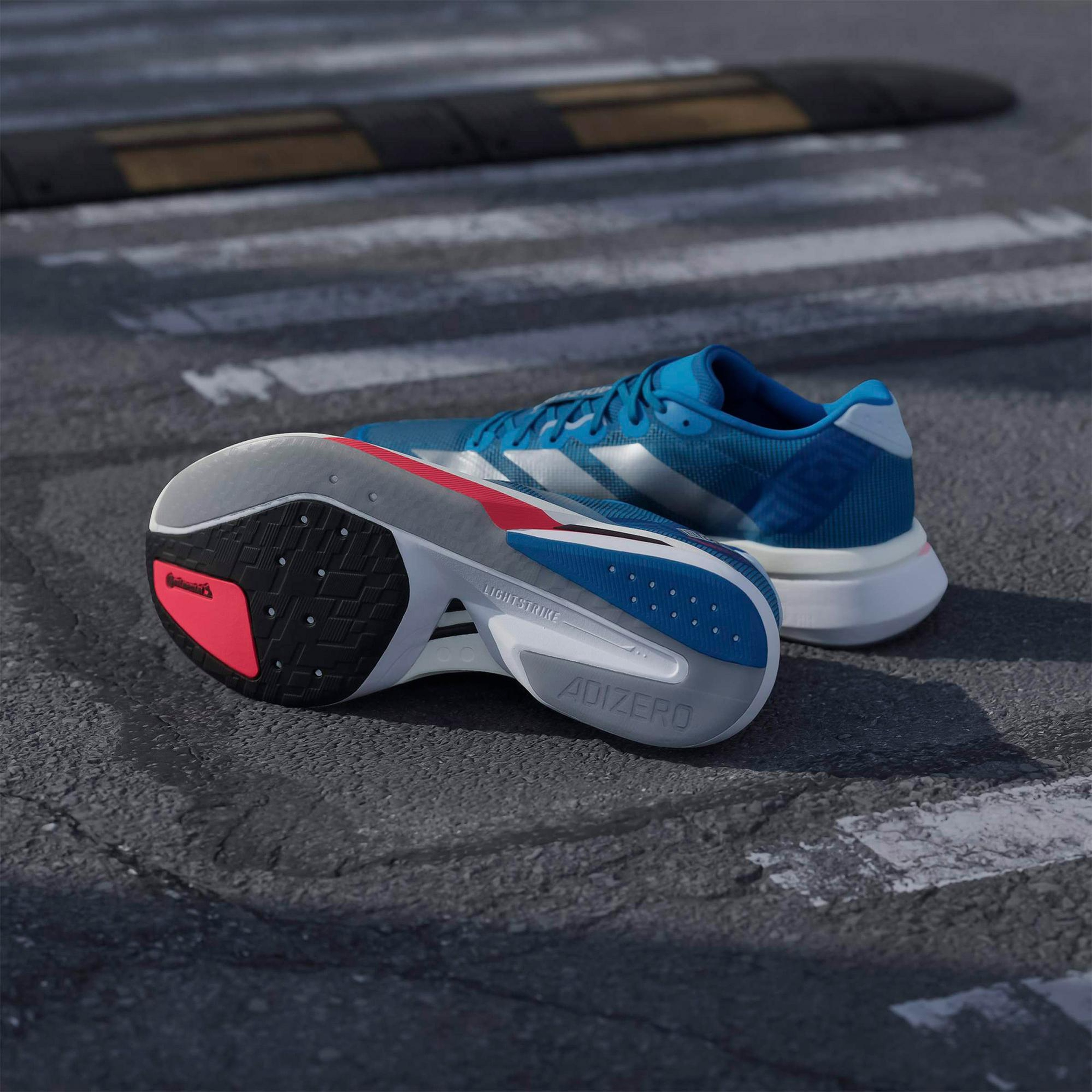 adidas Adizero Boston 13 Erkek Mavi Koşu Ayakkabısı