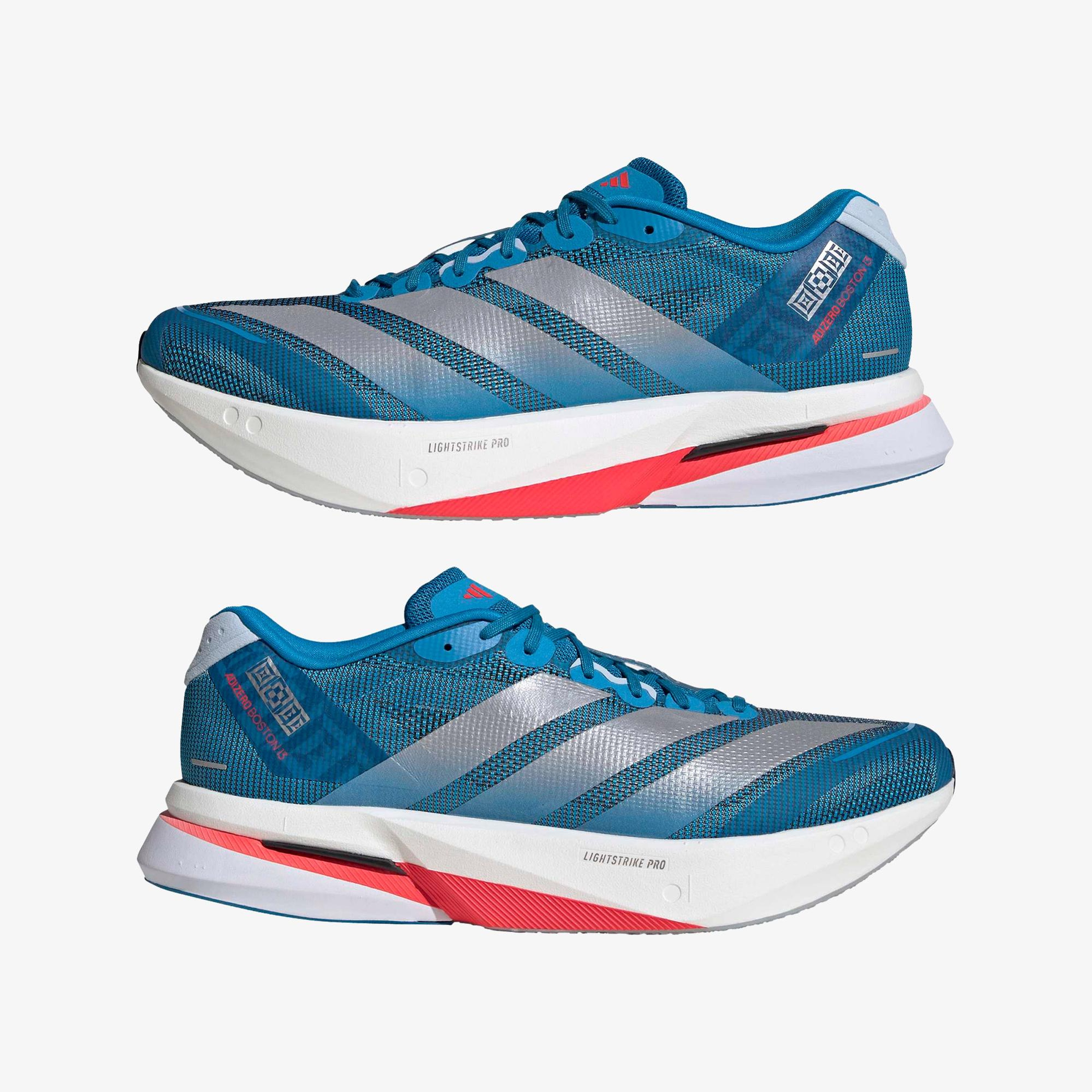 adidas Adizero Boston 13 Erkek Mavi Koşu Ayakkabısı