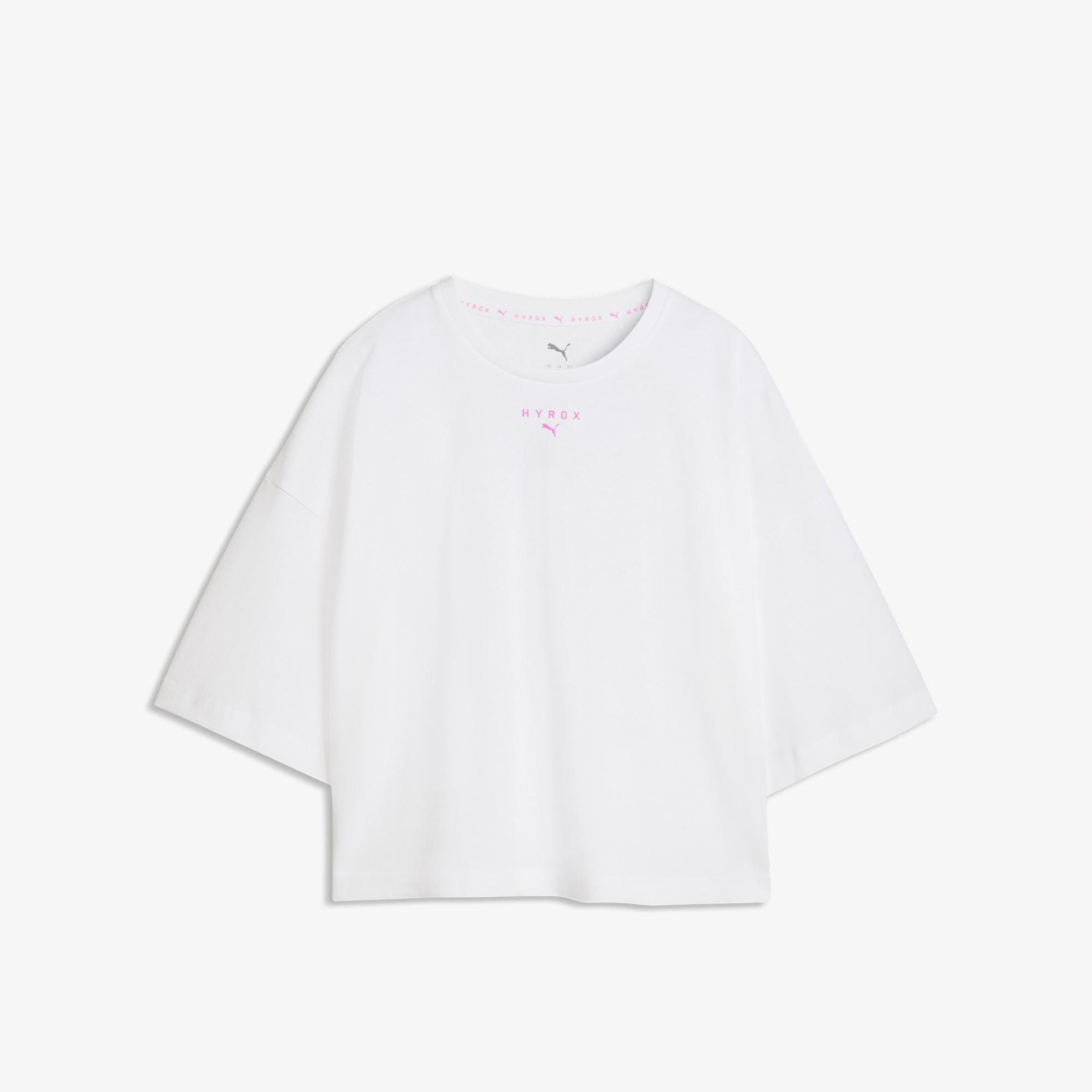 Puma x Hyrox Croped Lifestyle Kadın Beyaz Antrenman T-Shirt