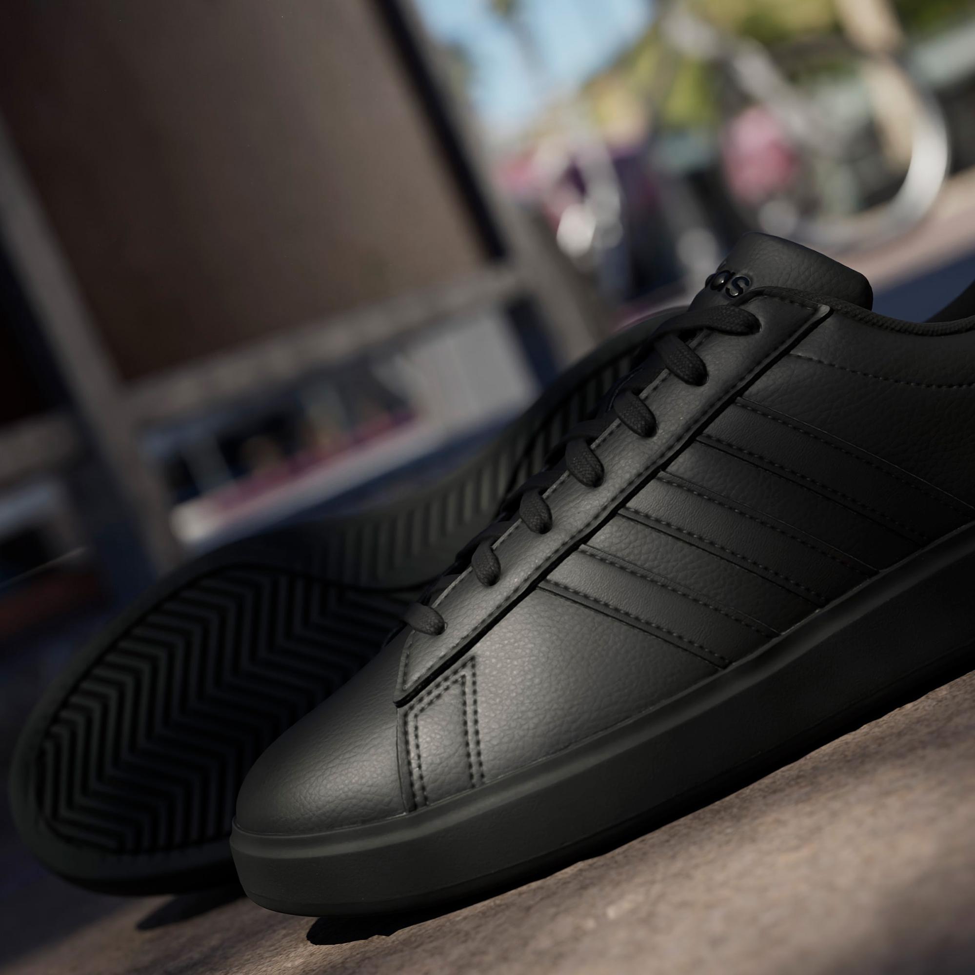 adidas Grand Court 2.0 Erkek Siyah Günlük Spor Ayakkabı