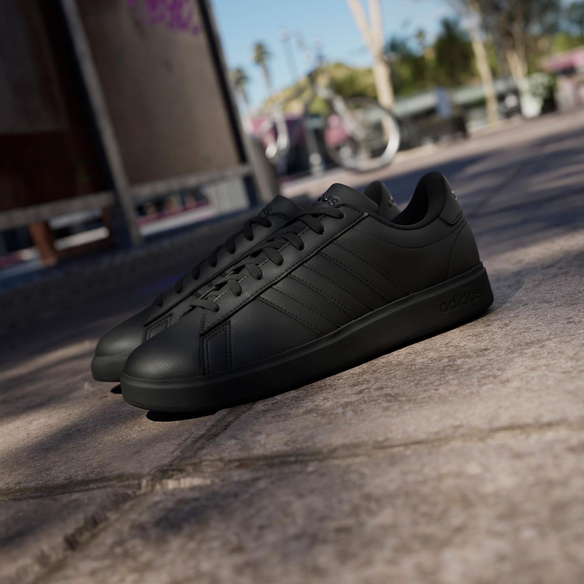 adidas Grand Court 2.0 Erkek Siyah Günlük Spor Ayakkabı