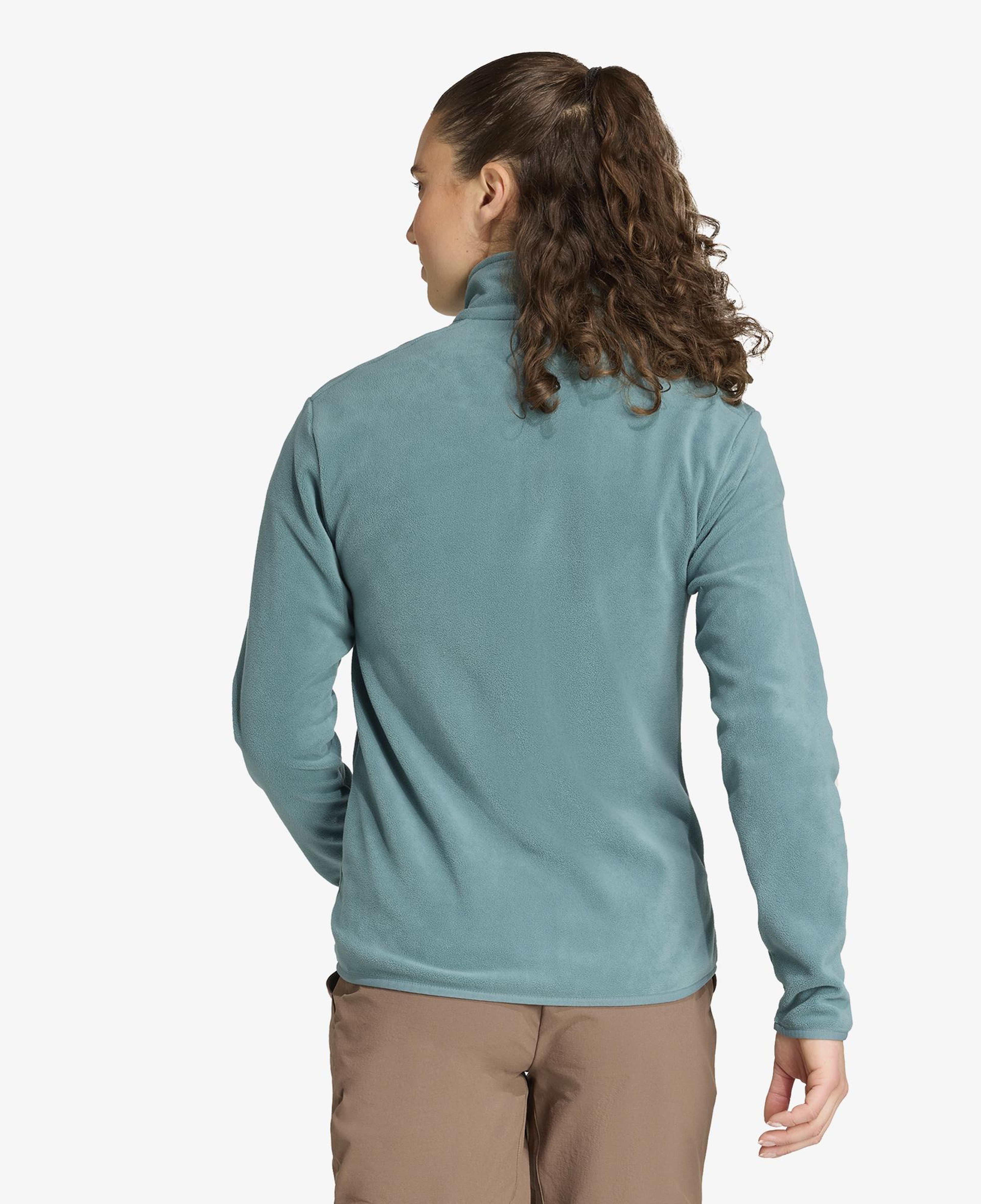 adidas Multi Essentials Full Zip Fleece Kadın Yeşil Yürüyüş Polar