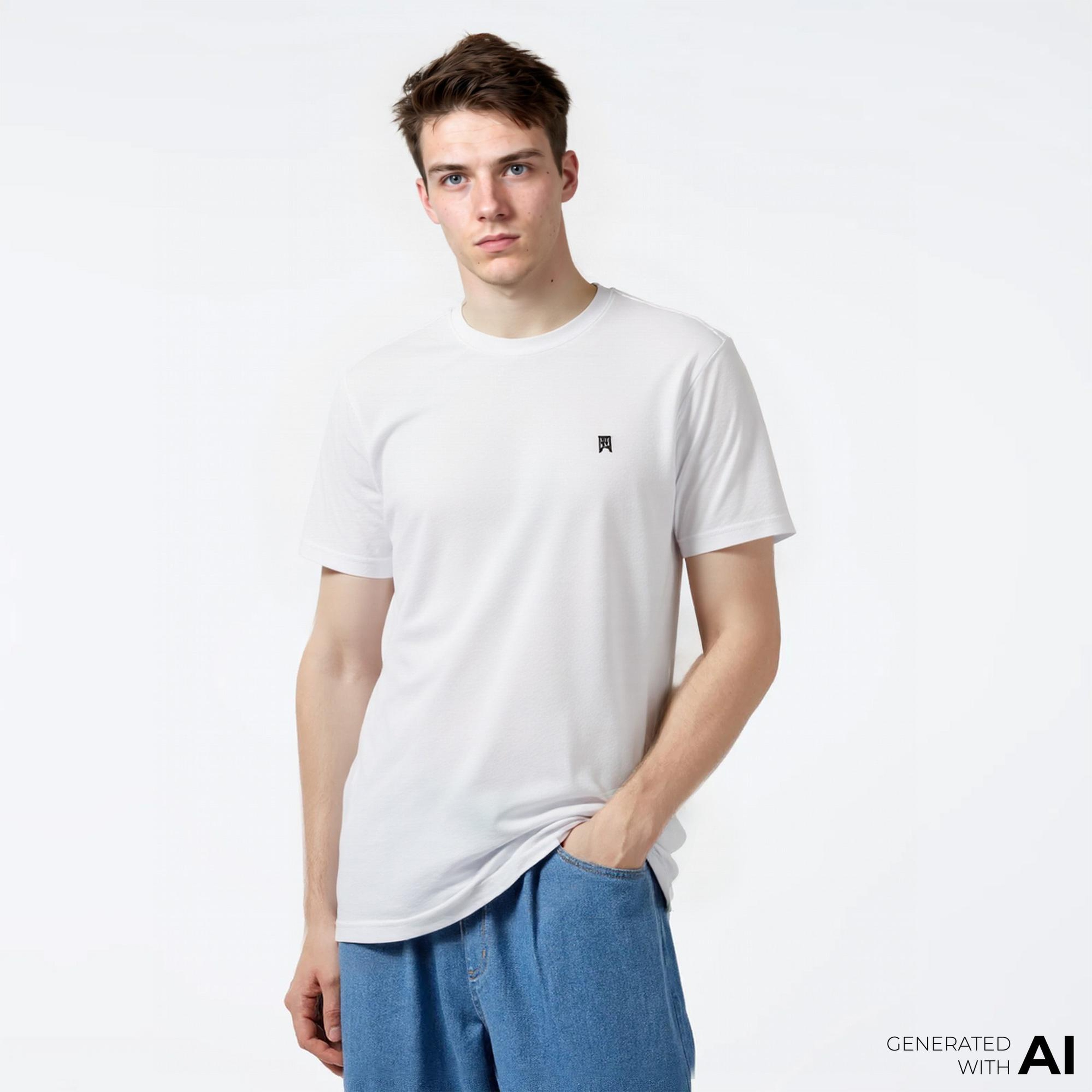 Tactical Wolves Classic Erkek Beyaz Günlük T-Shirt