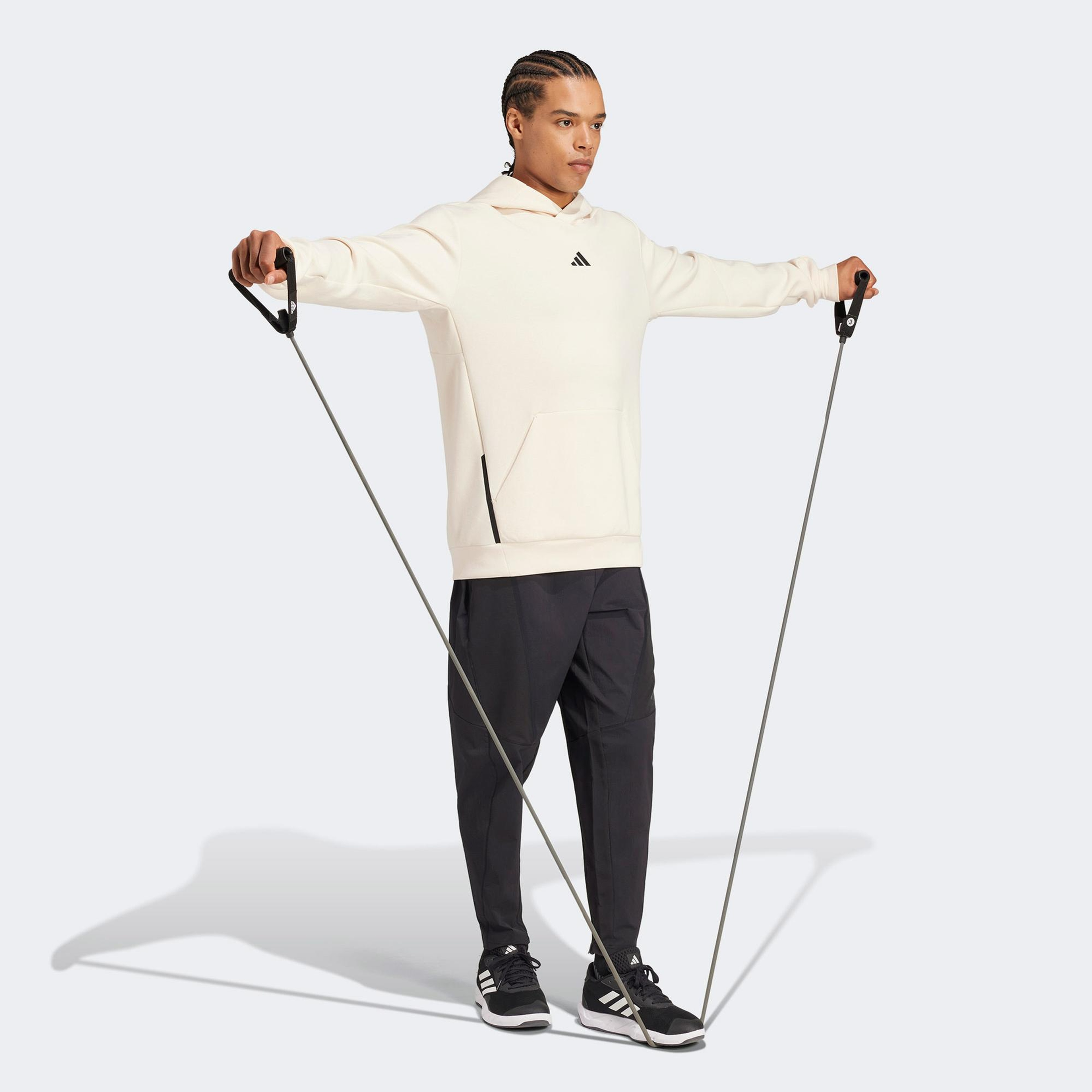 adidas Designed For Trainig Erkek Krem Antrenman Sweasthirt