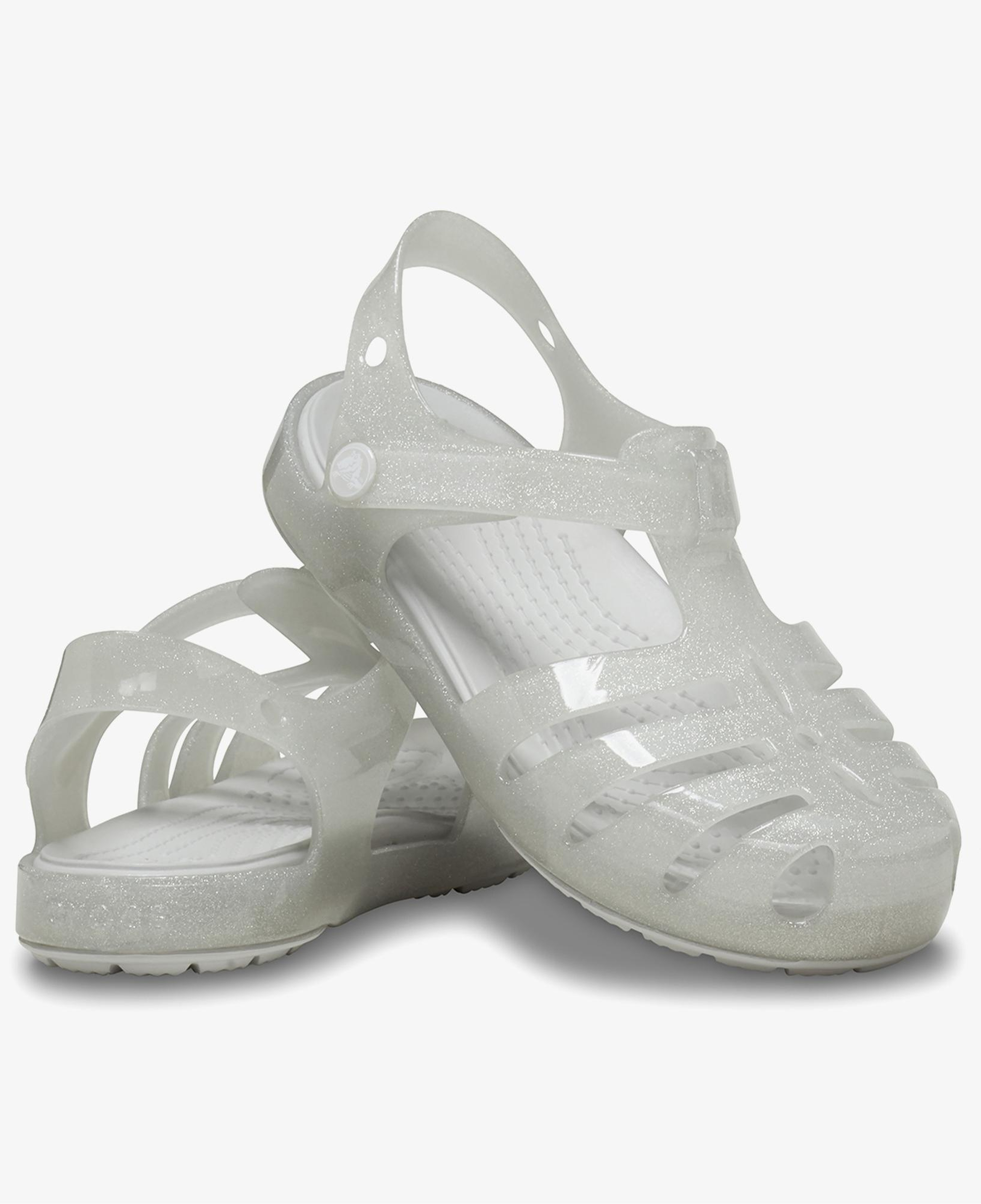 Crocs Isabella Glitter Çocuk Gri Sandalet