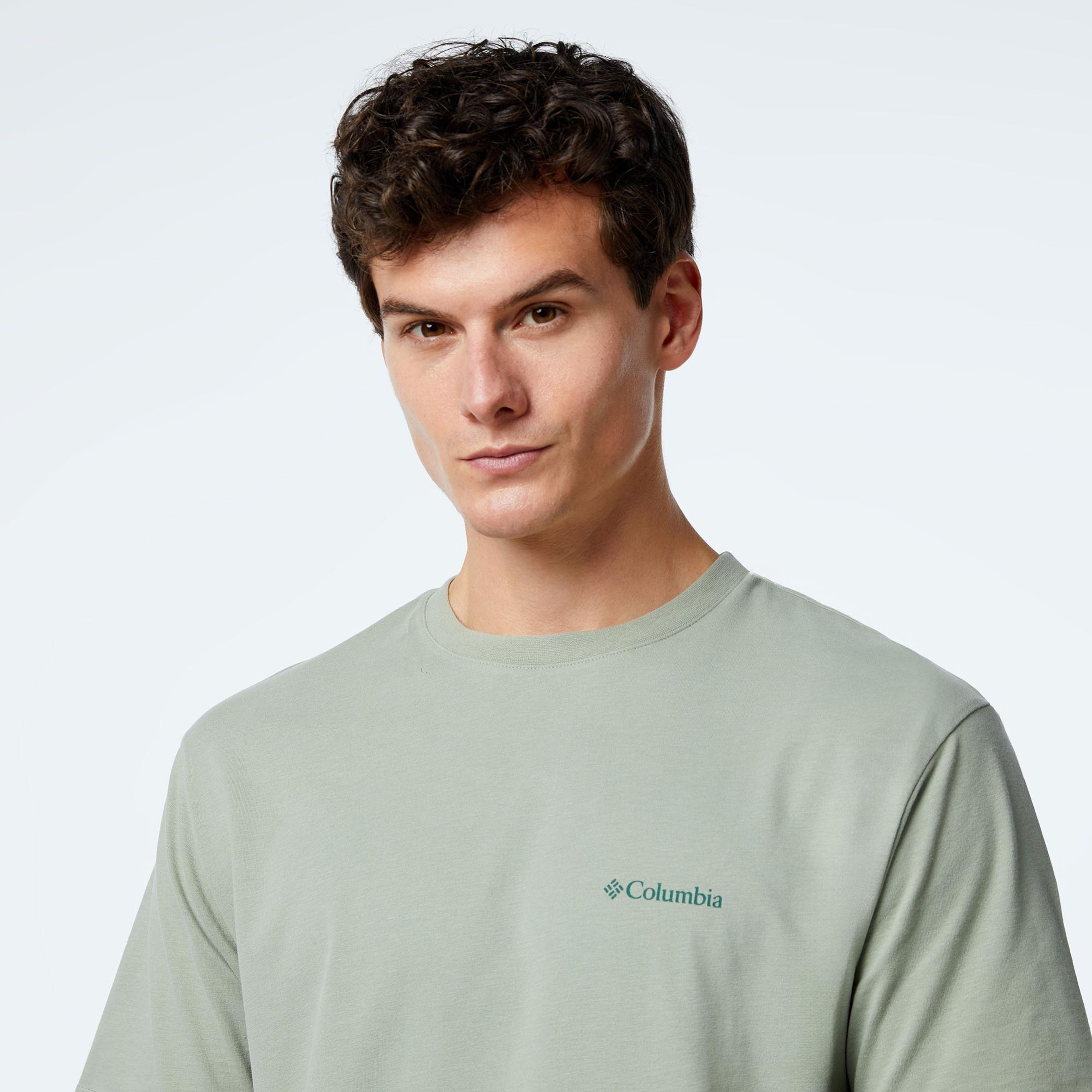 Columbia CSC M Basic Logo Erkek Yeşil Günlük T-Shirt