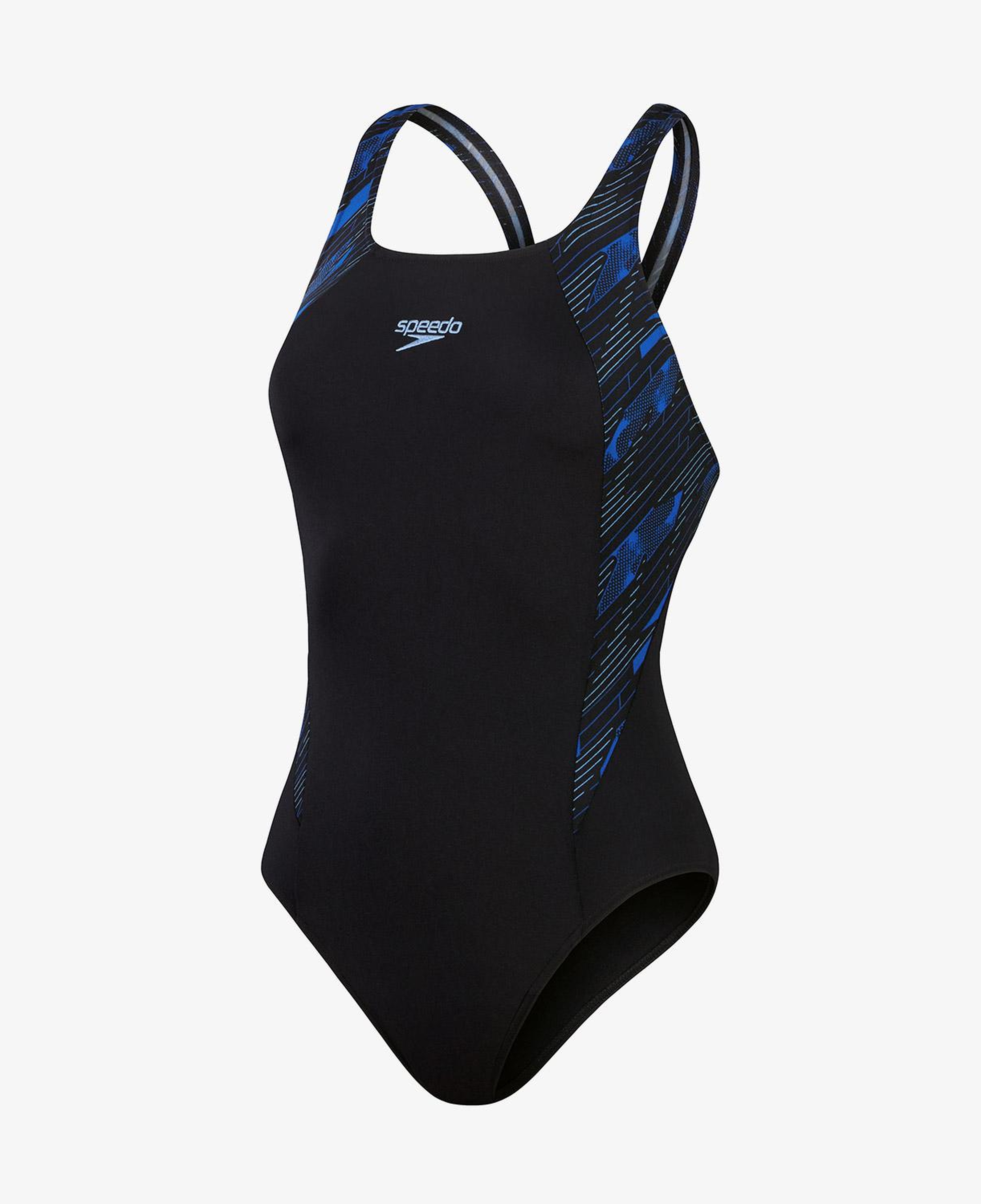 Speedo Hyperboom Splice Muscleback Kadın Siyah Mayo