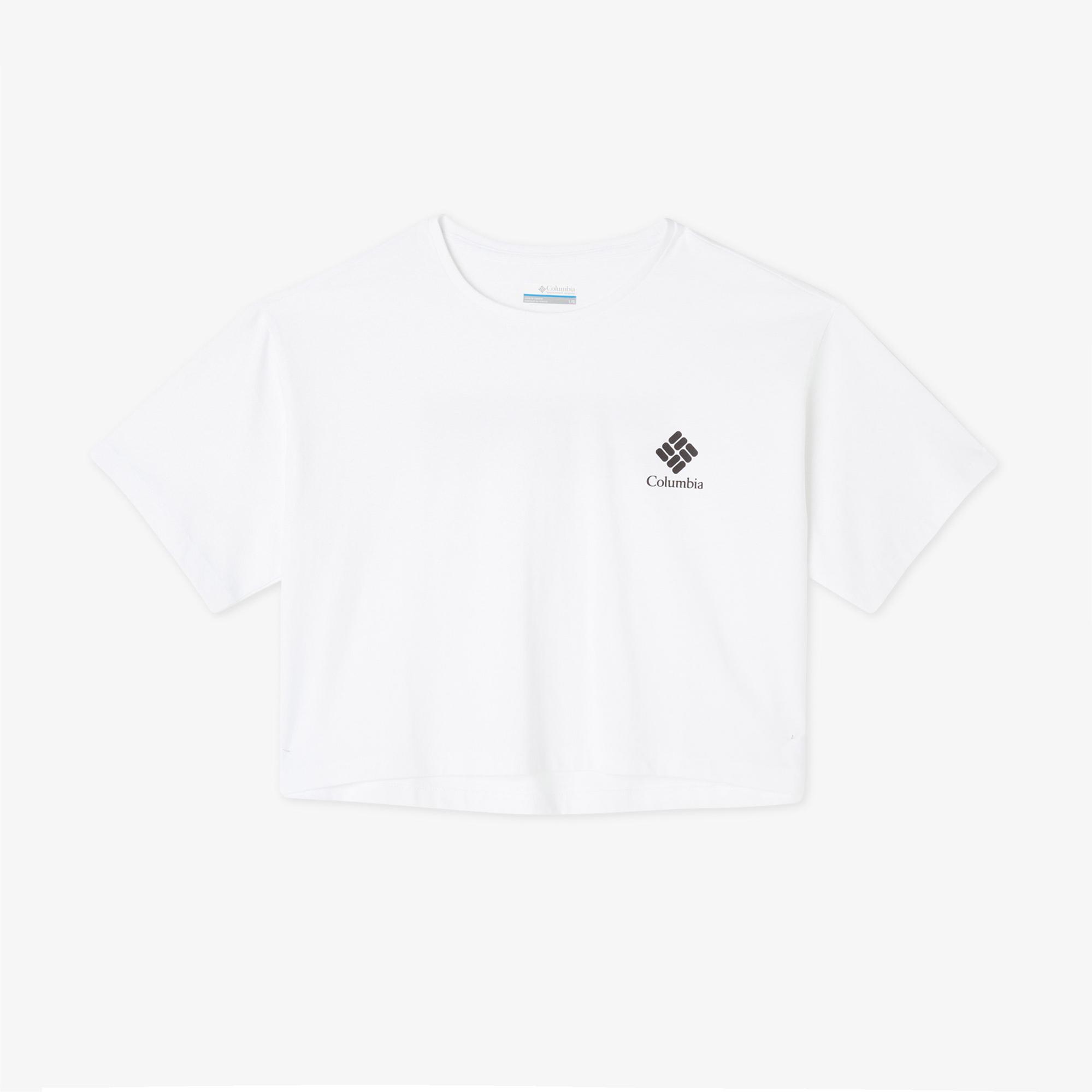 Columbia CSC Framed Halftone Kadın Beyaz Günlük T-Shirt