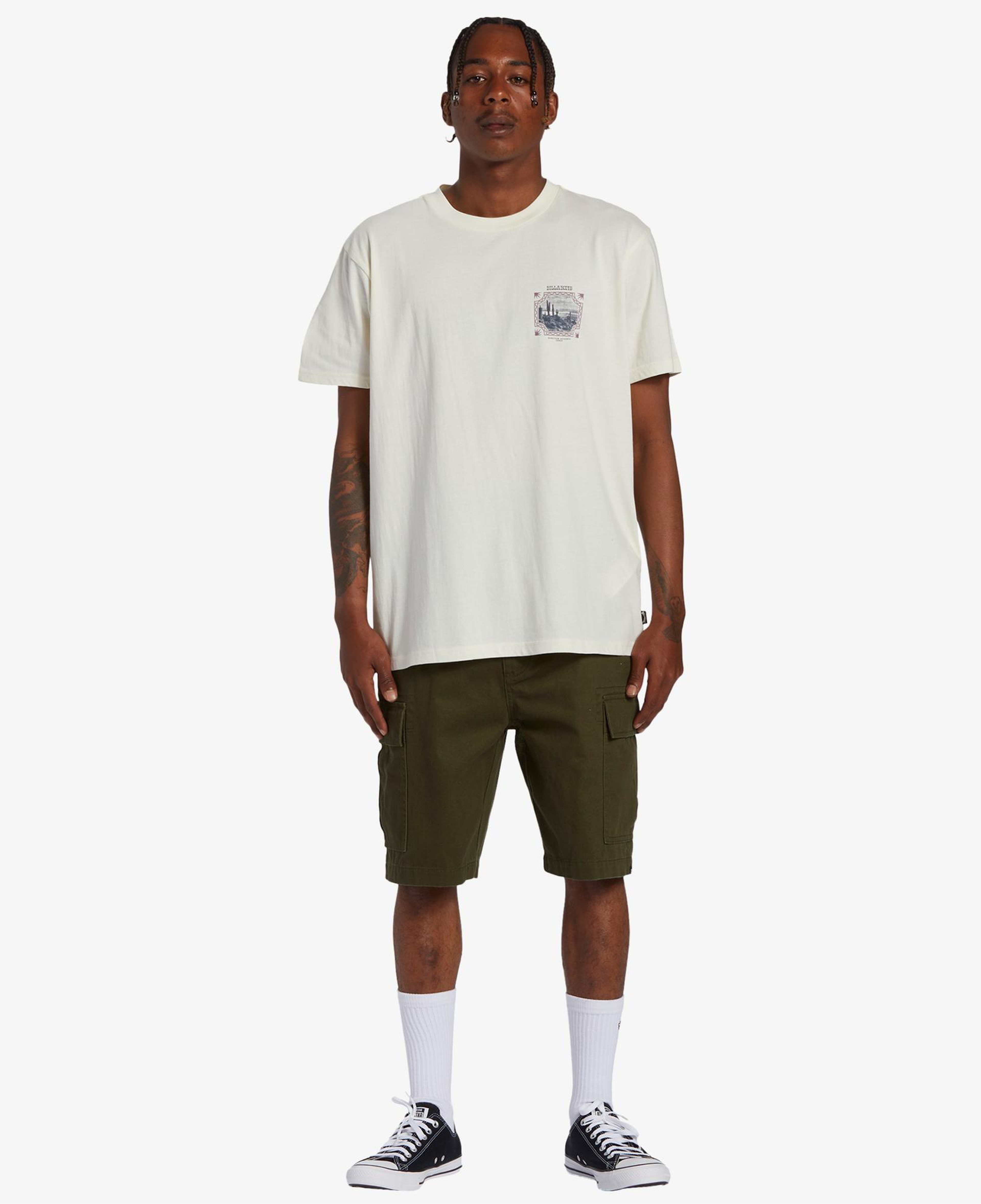 Billabong Crossed Up Erkek Bej Günlük T-Shirt