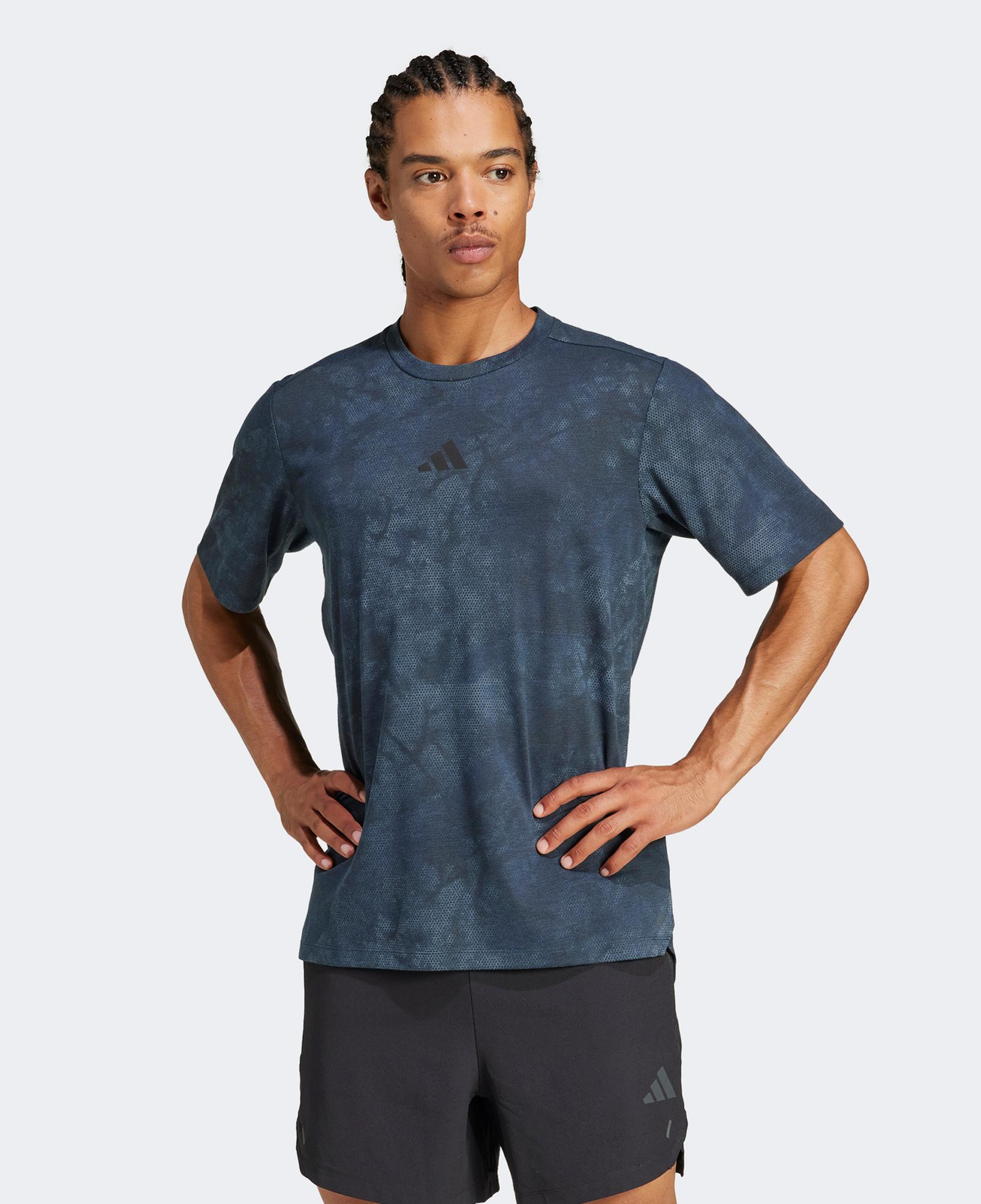 adidas Power Graphic Erkek Mavi Antrenman T-Shirt