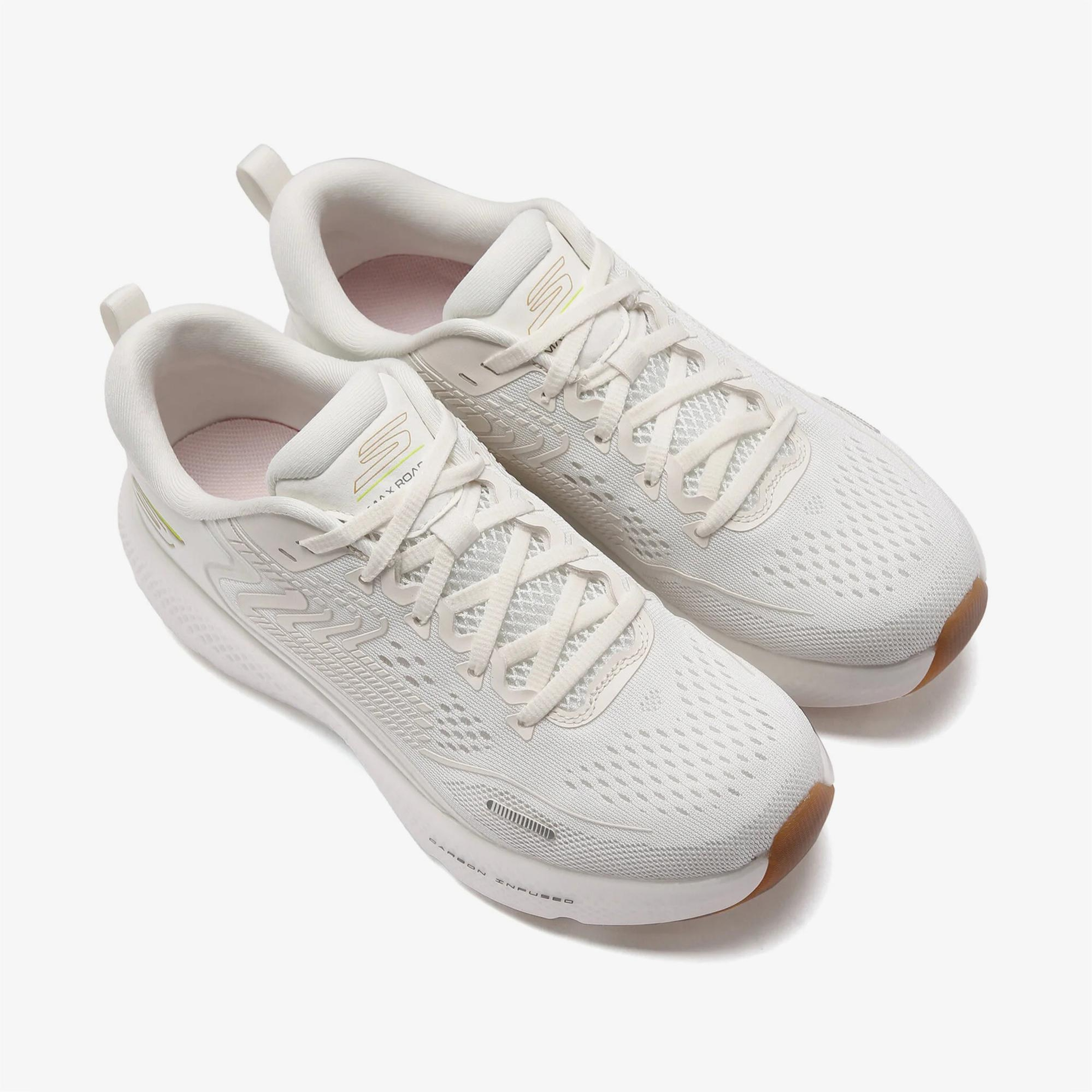 Skechers Go Run Max Road 6 Kadın Beyaz Koşu Ayakkabısı