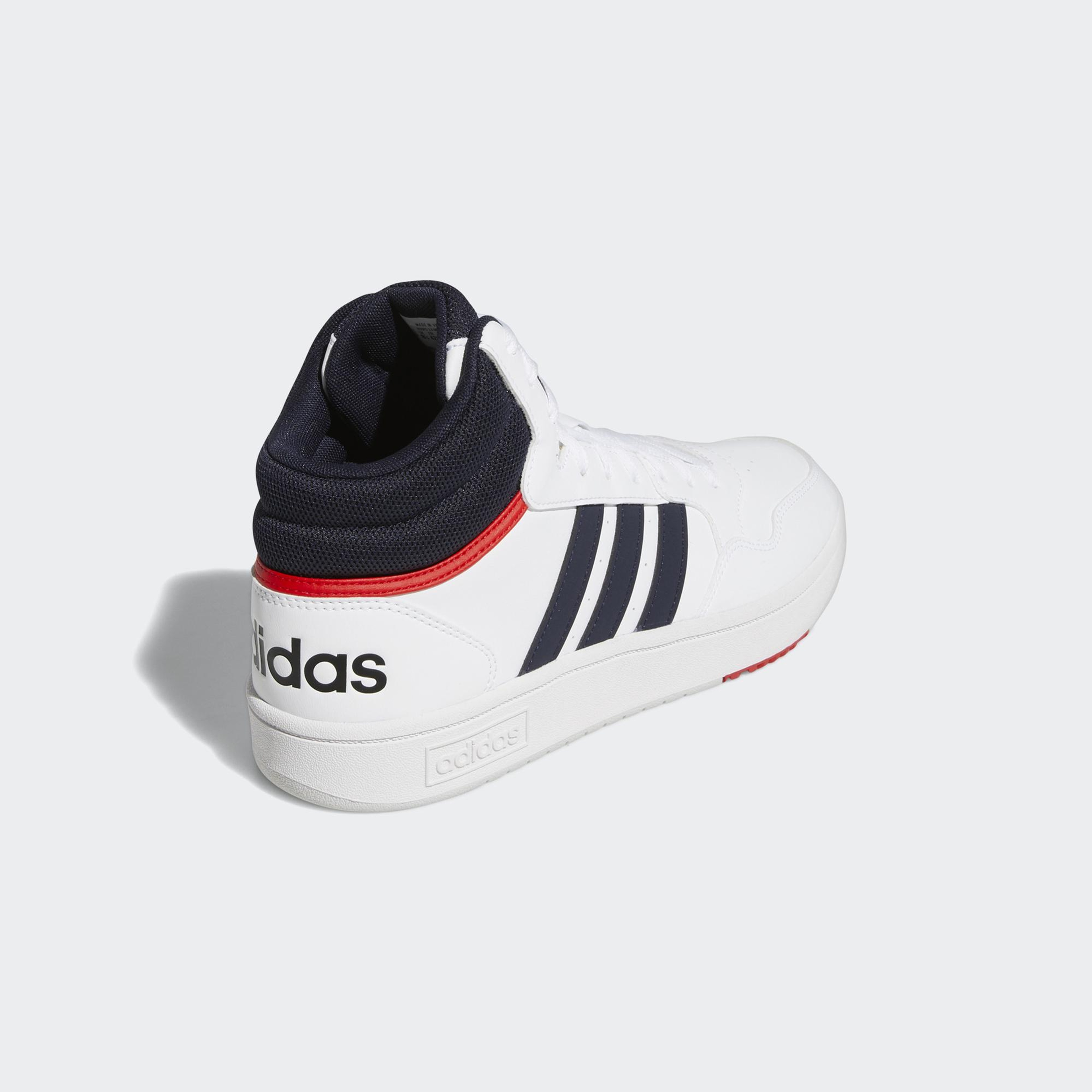 adidas Hoops 3.0 Mid Erkek Beyaz Günlük Spor Ayakkabı