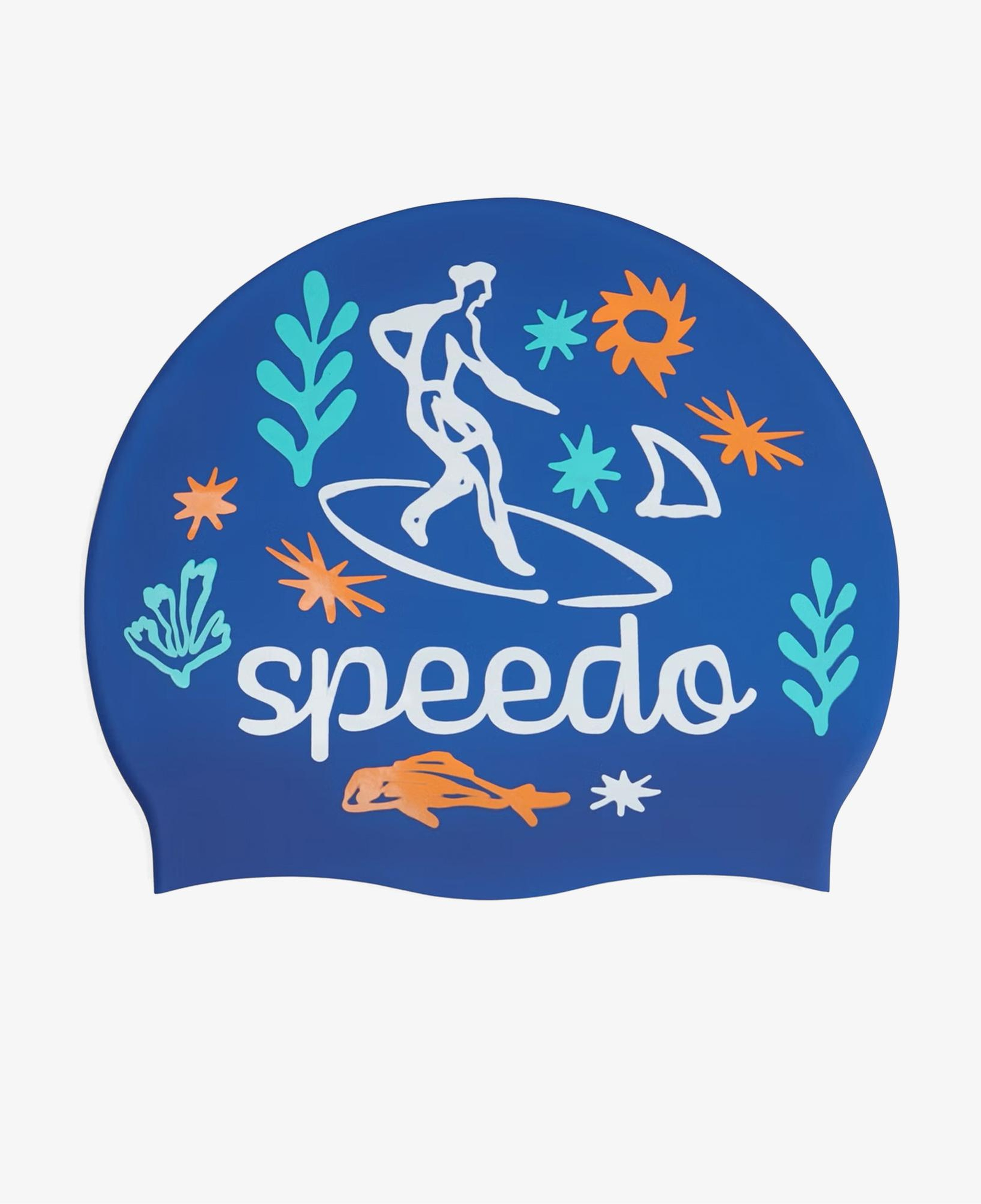 Speedo Zafre Çocuk Mavi Yüzücü Bonesi